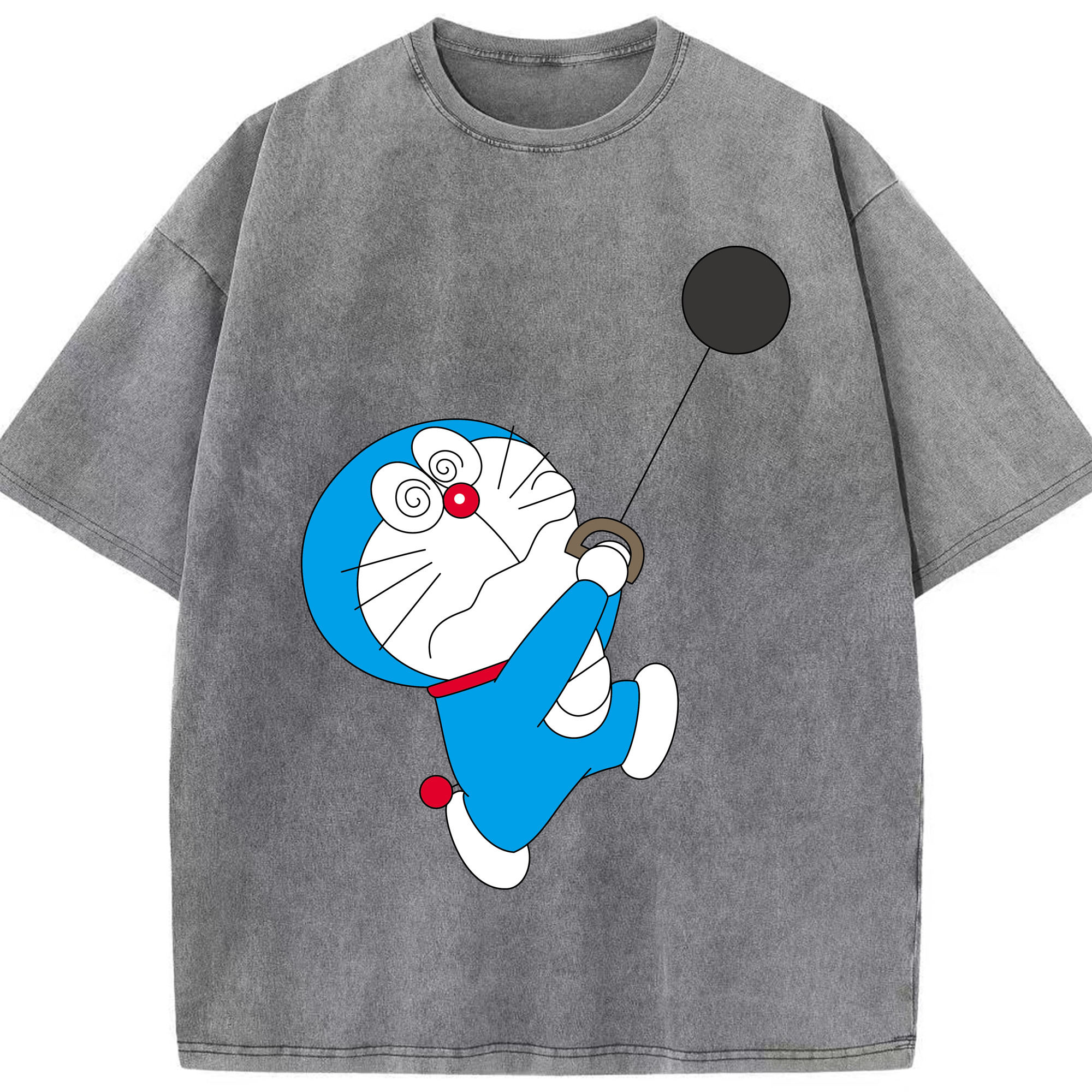 （画像用） ドラえもん Doraemon 綿100% ヴィンテージ風 半袖Tシャツ（フロントプリント）