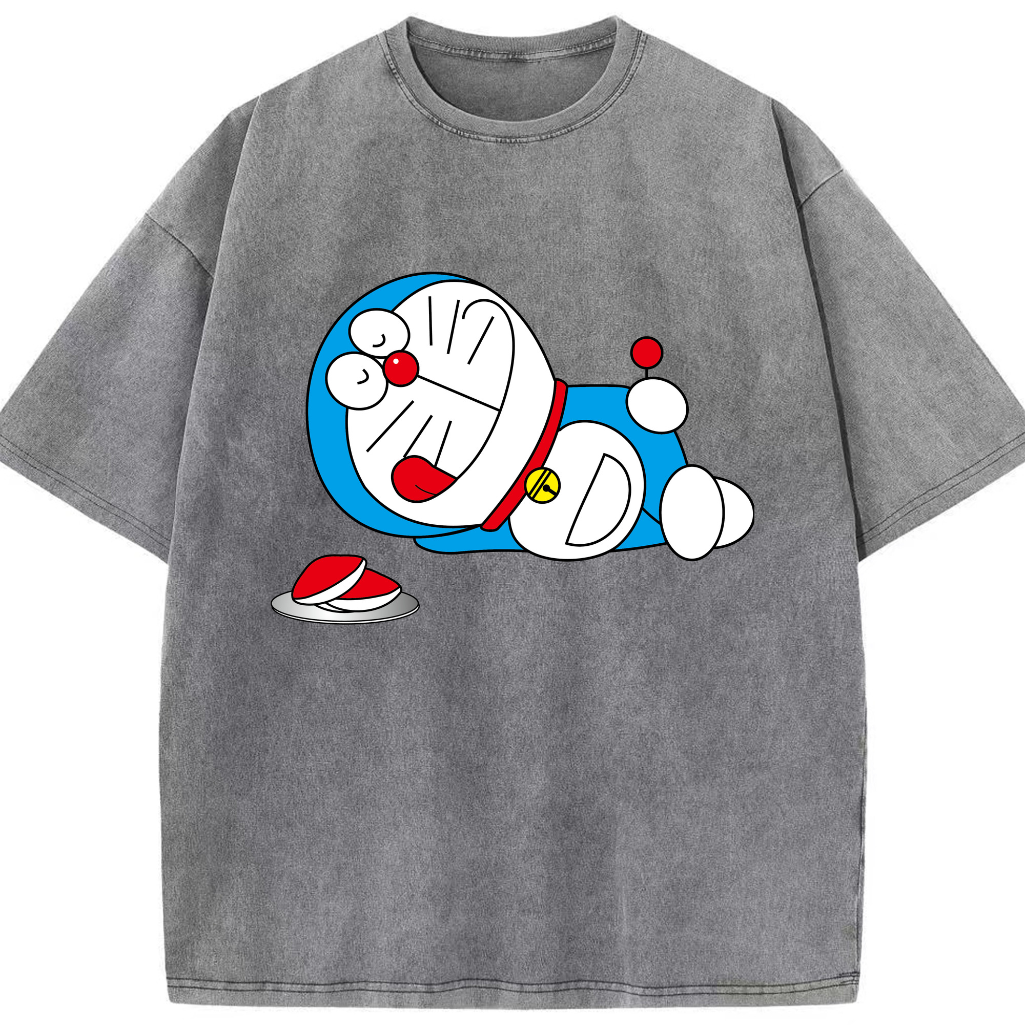 （画像用） ドラえもん Doraemon 綿100% ヴィンテージ風 半袖Tシャツ（フロントプリント）