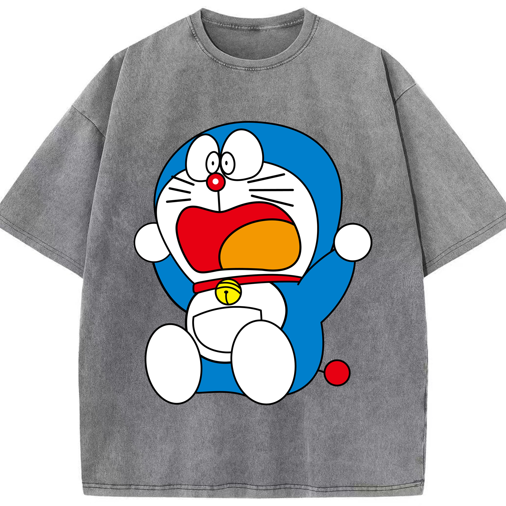 （画像用） ドラえもん Doraemon 綿100% ヴィンテージ風 半袖Tシャツ（フロントプリント）