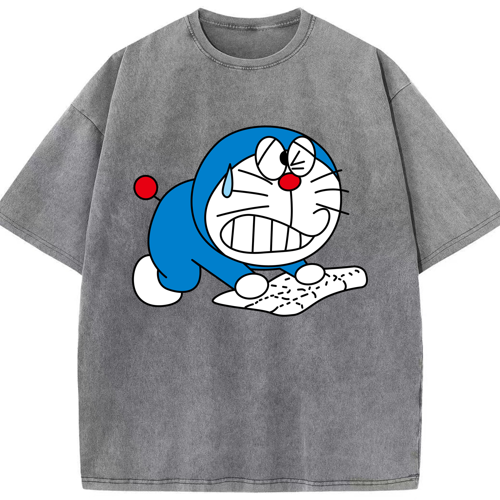 （画像用） ドラえもん Doraemon 綿100% ヴィンテージ風 半袖Tシャツ（フロントプリント）