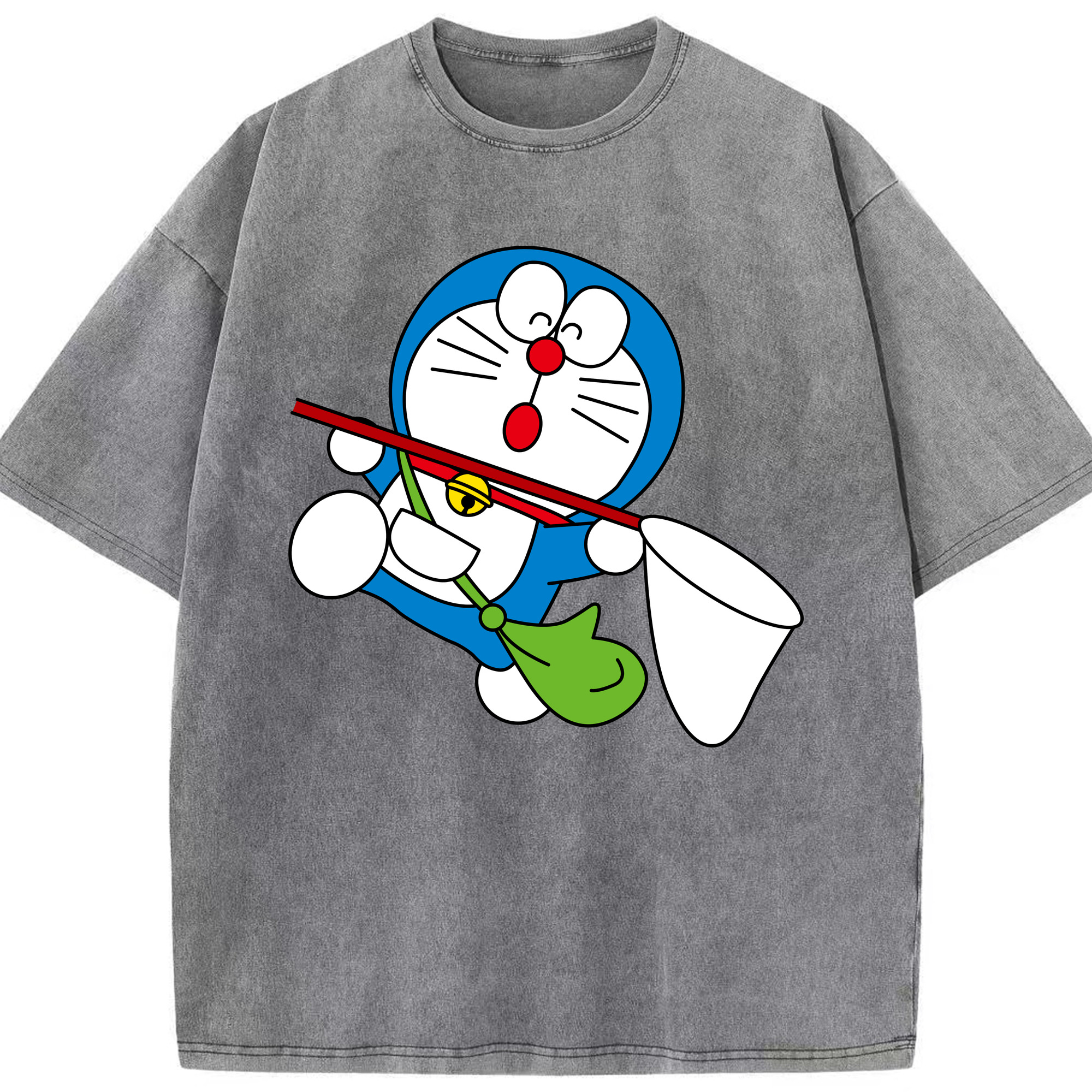 （画像用） ドラえもん Doraemon 綿100% ヴィンテージ風 半袖Tシャツ（フロントプリント）