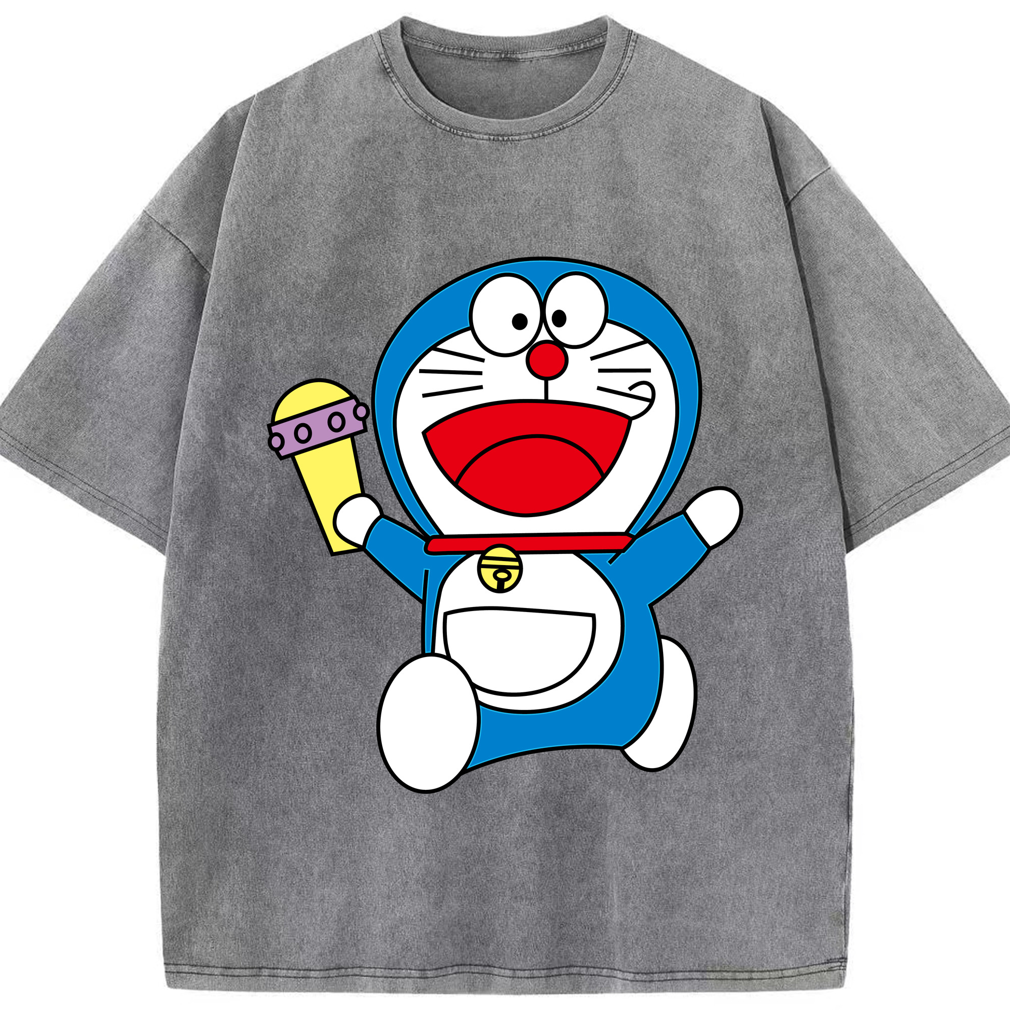 （画像用） ドラえもん Doraemon 綿100% ヴィンテージ風 半袖Tシャツ（フロントプリント）