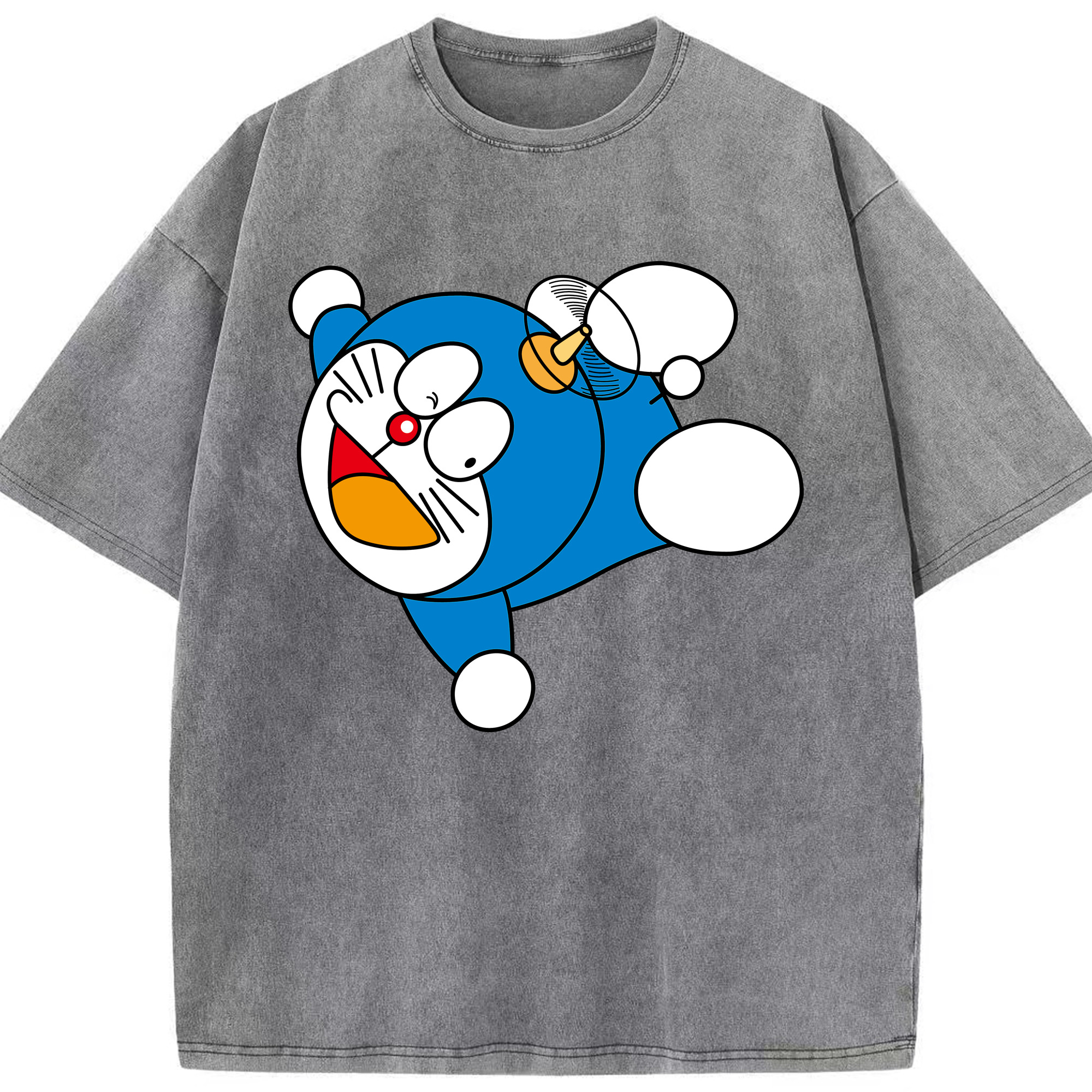 （画像用） ドラえもん Doraemon 綿100% ヴィンテージ風 半袖Tシャツ（フロントプリント）