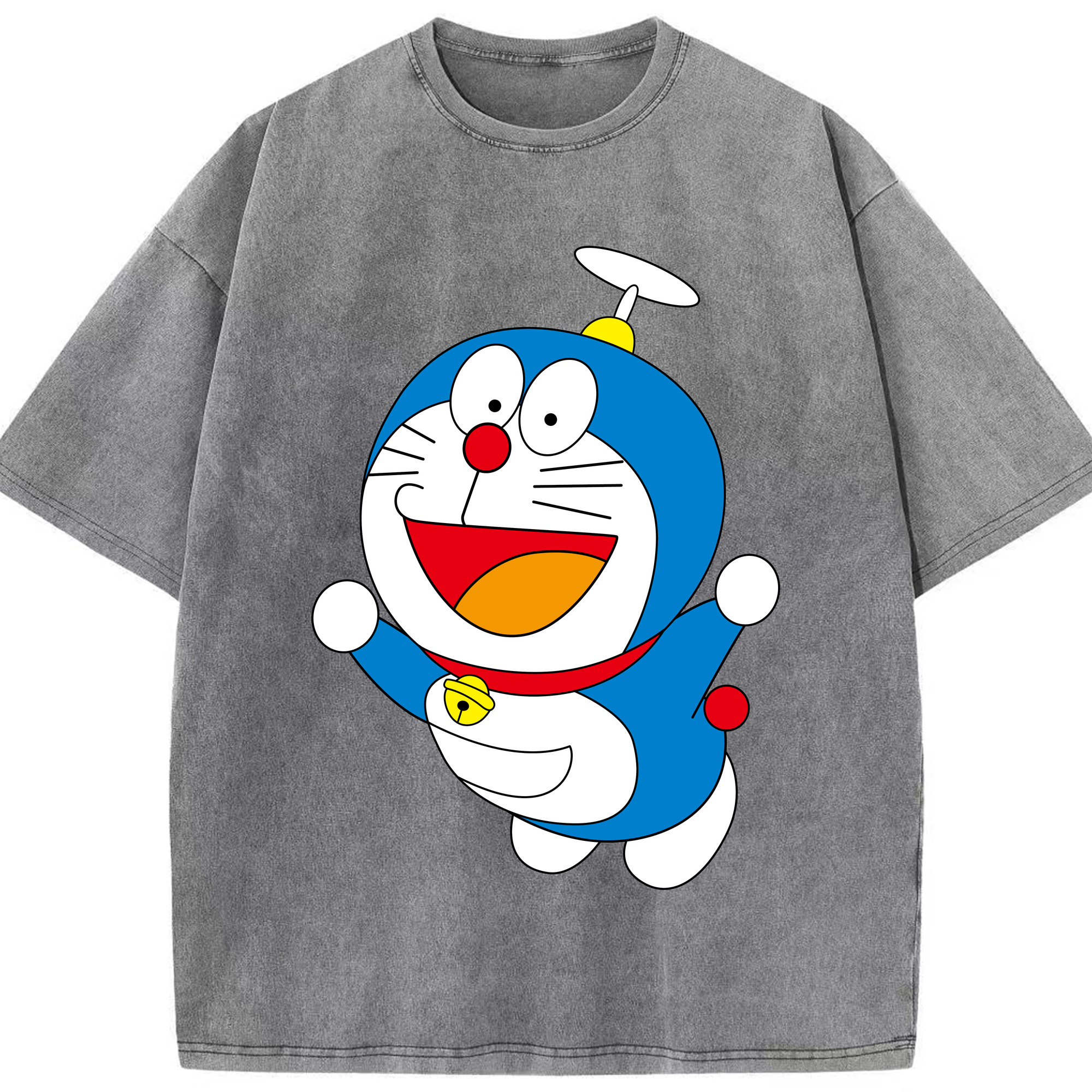 （画像用） ドラえもん Doraemon 綿100% ヴィンテージ風 半袖Tシャツ（フロントプリント）