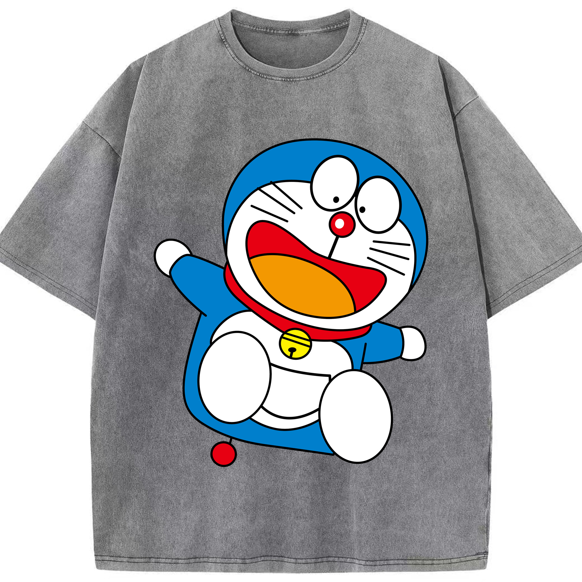 （画像用） ドラえもん Doraemon 綿100% ヴィンテージ風 半袖Tシャツ（フロントプリント）