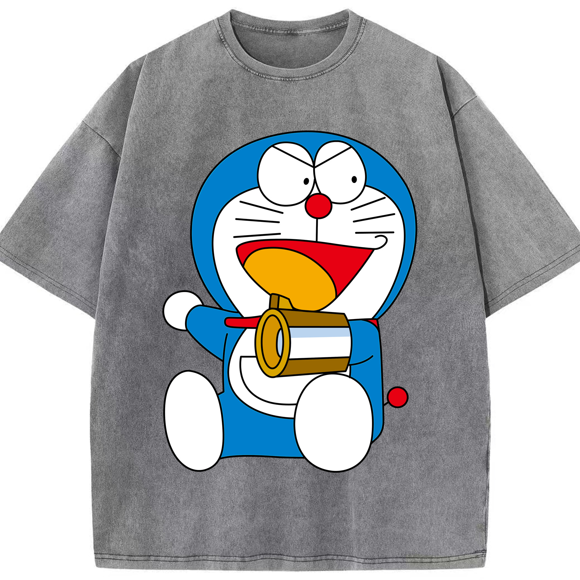 （画像用） ドラえもん Doraemon 綿100% ヴィンテージ風 半袖Tシャツ（フロントプリント）
