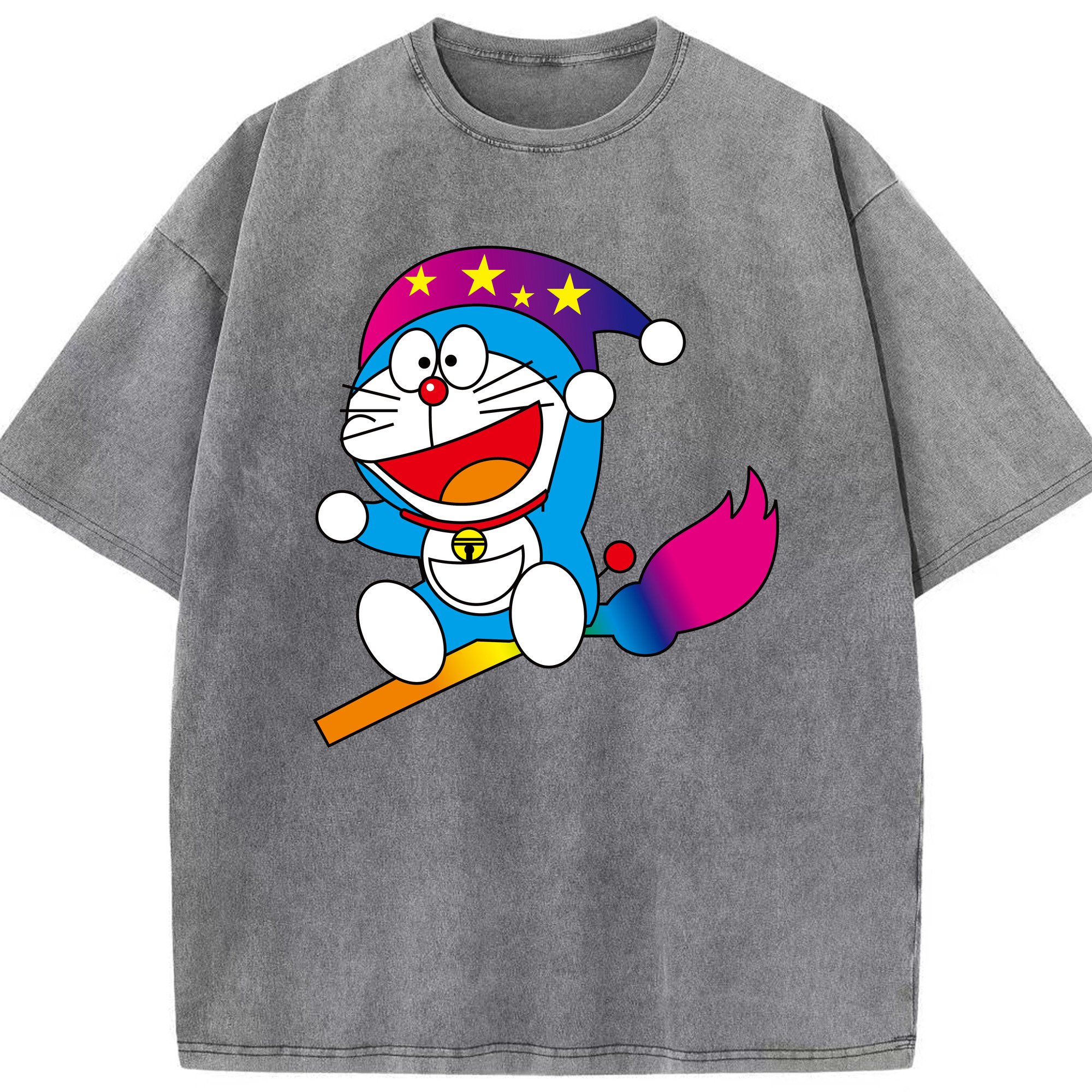 （画像用） ドラえもん Doraemon 綿100% ヴィンテージ風 半袖Tシャツ（フロントプリント）