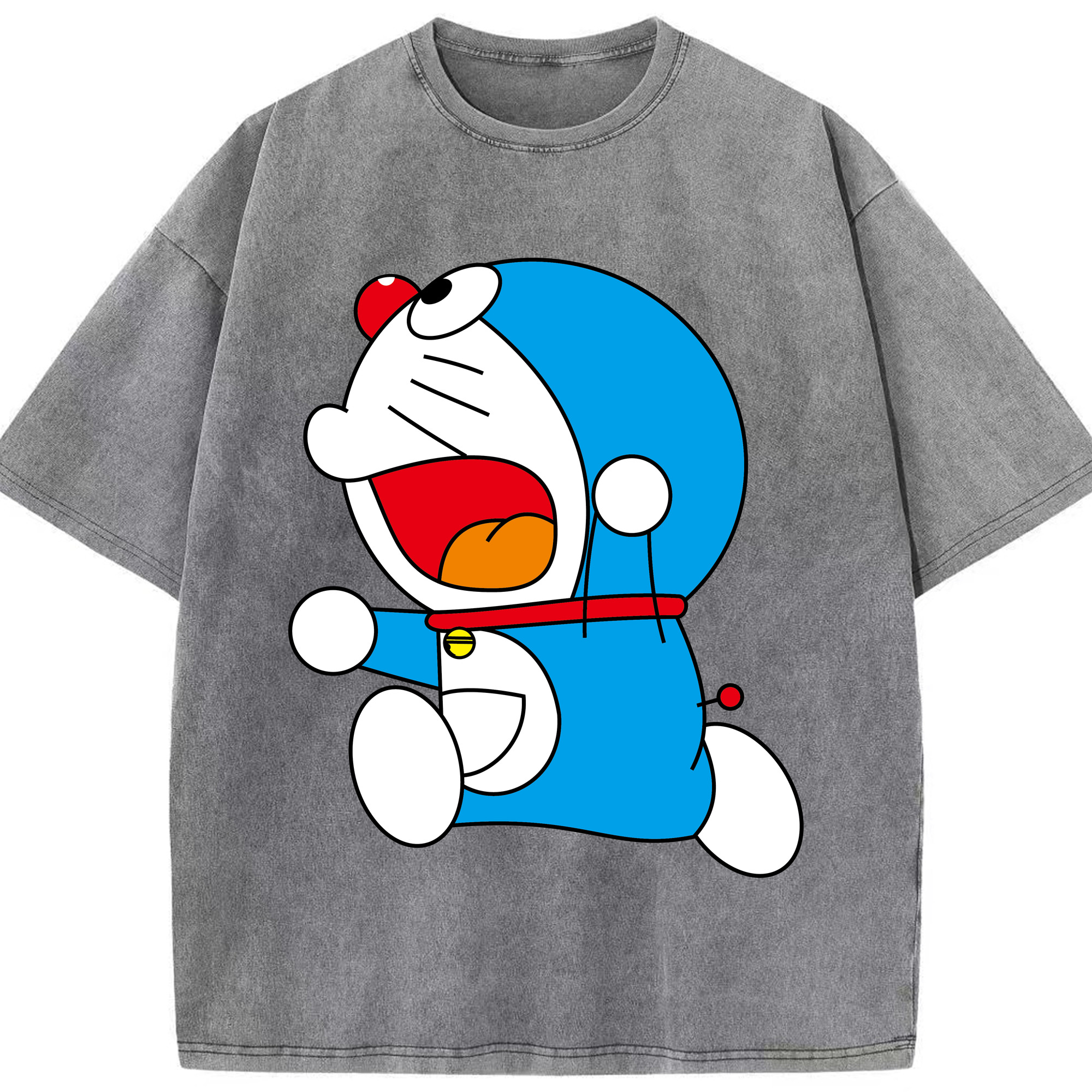 （画像用） ドラえもん Doraemon 綿100% ヴィンテージ風 半袖Tシャツ（フロントプリント）