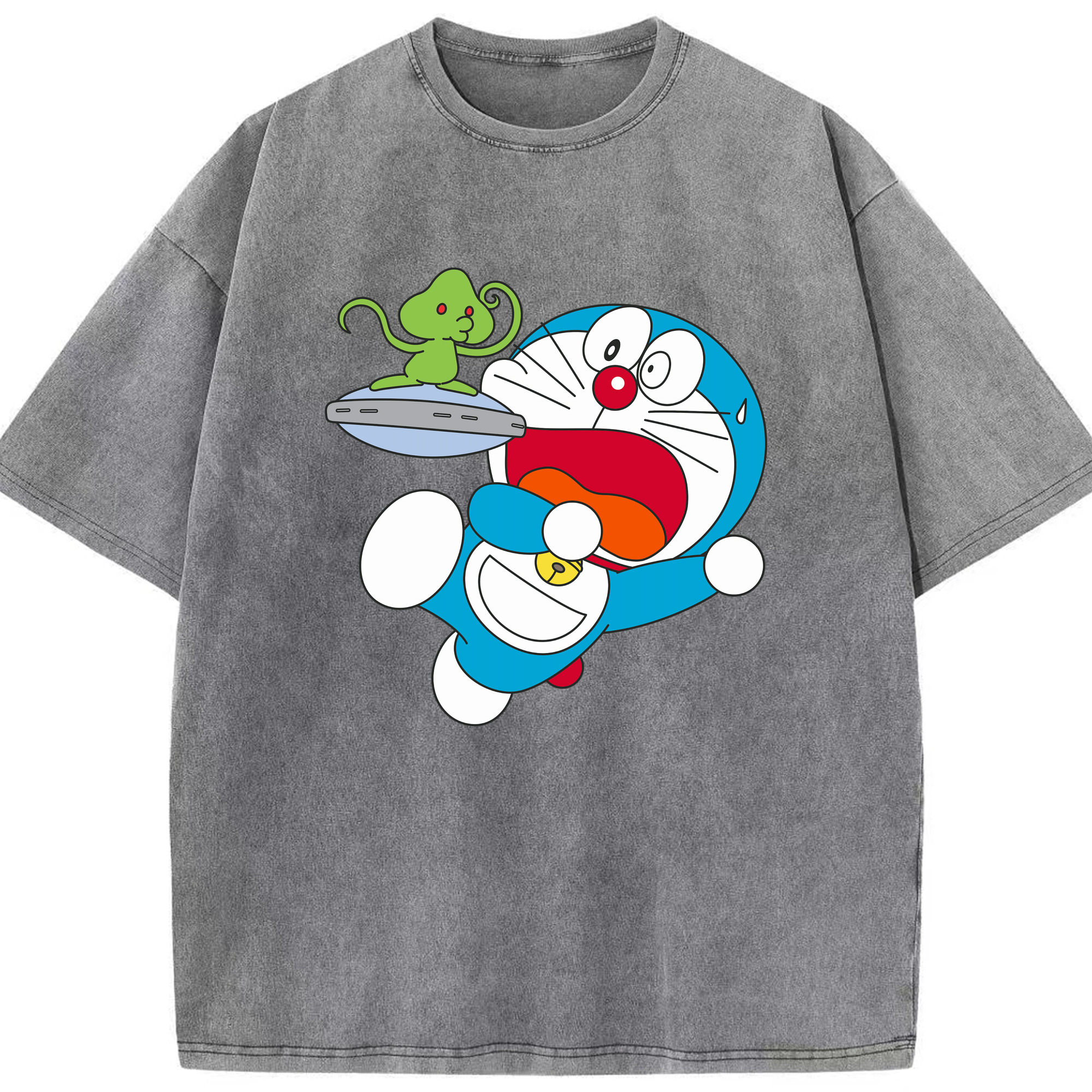 （画像用） ドラえもん Doraemon 綿100% ヴィンテージ風 半袖Tシャツ（フロントプリント）