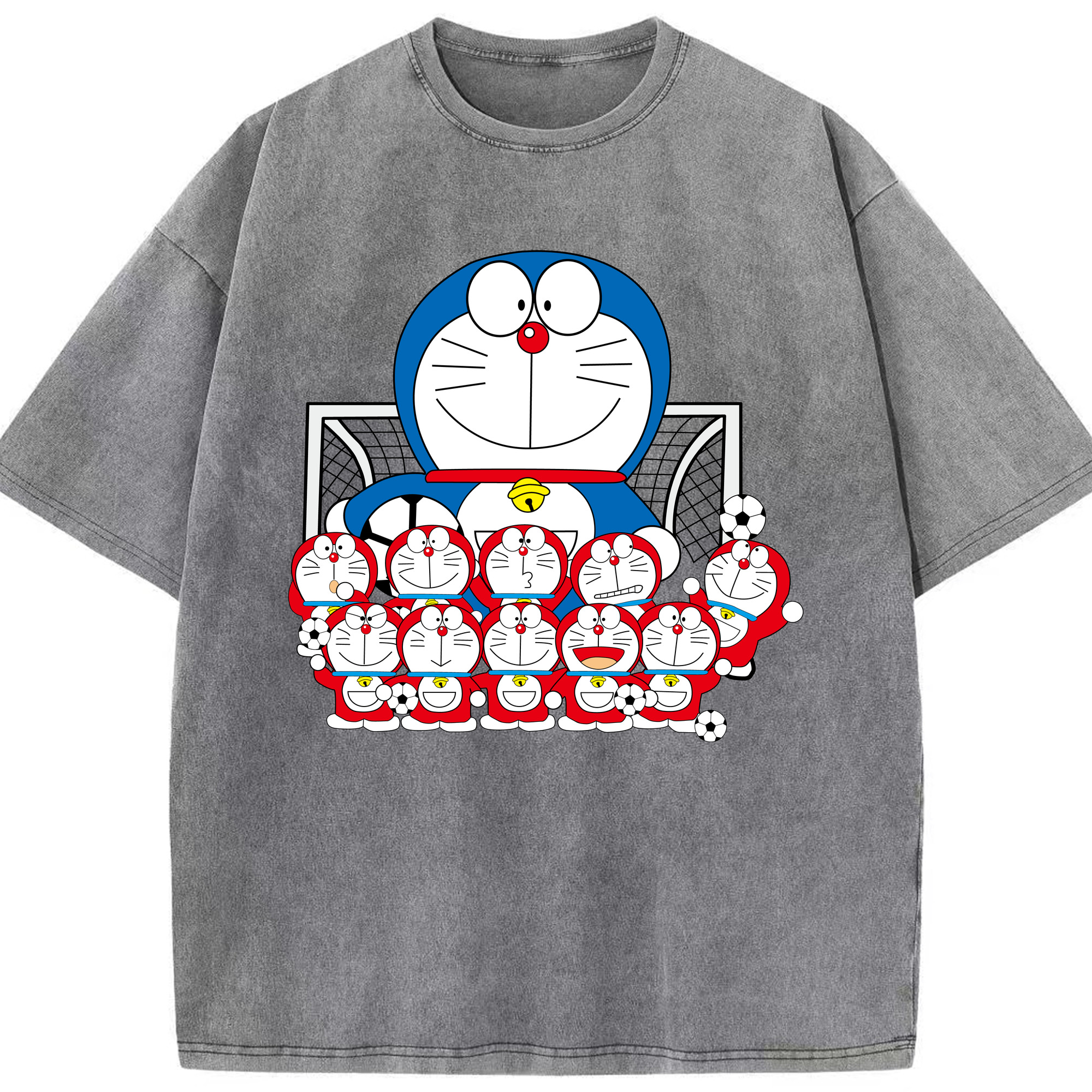 （画像用） ドラえもん Doraemon 綿100% ヴィンテージ風 半袖Tシャツ（フロントプリント）