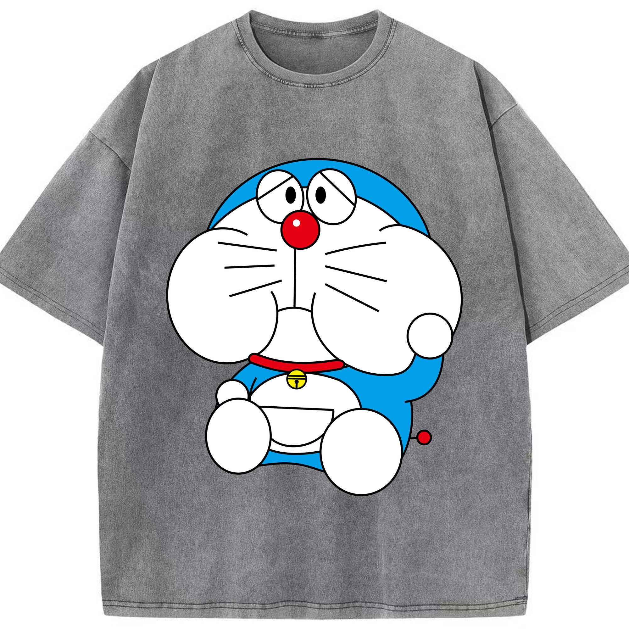 （画像用） ドラえもん Doraemon 綿100% ヴィンテージ風 半袖Tシャツ（フロントプリント）