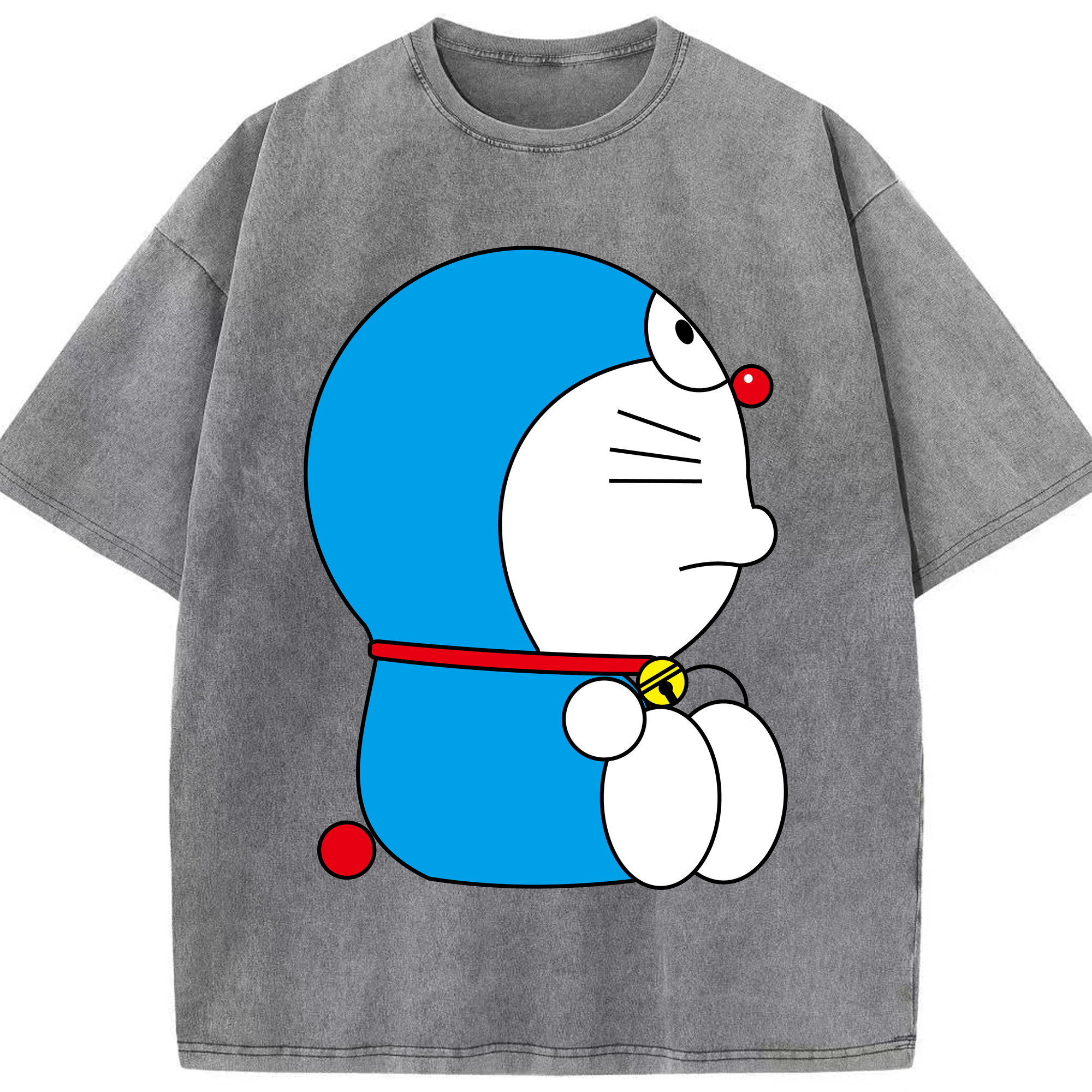 （画像用） ドラえもん Doraemon 綿100% ヴィンテージ風 半袖Tシャツ（フロントプリント）