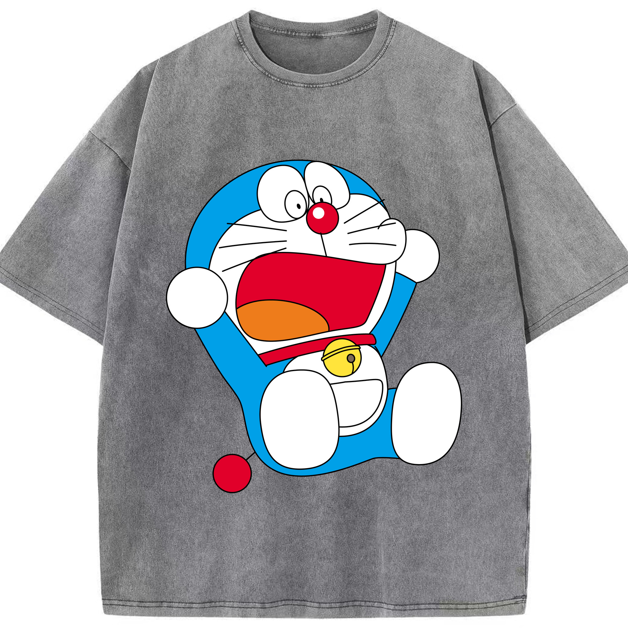 （画像用） ドラえもん Doraemon 綿100% ヴィンテージ風 半袖Tシャツ（フロントプリント）