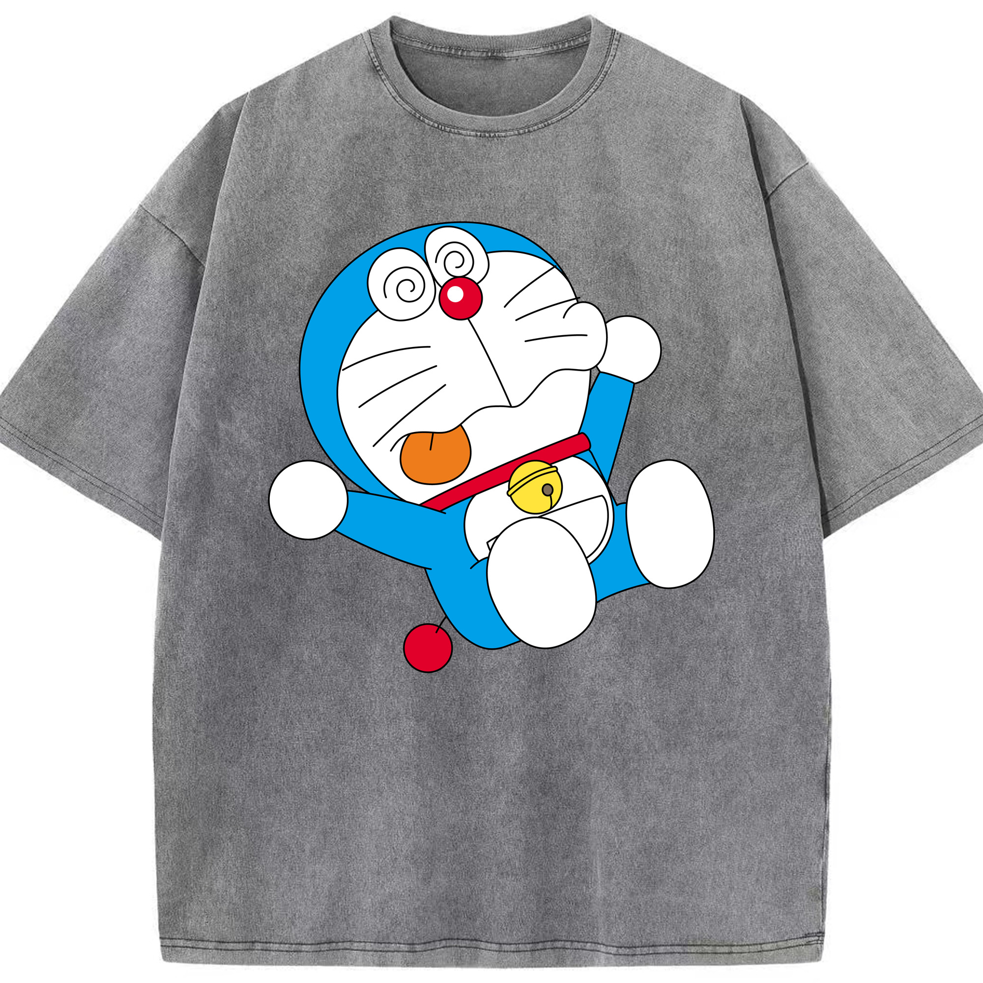 （画像用） ドラえもん Doraemon 綿100% ヴィンテージ風 半袖Tシャツ（フロントプリント）