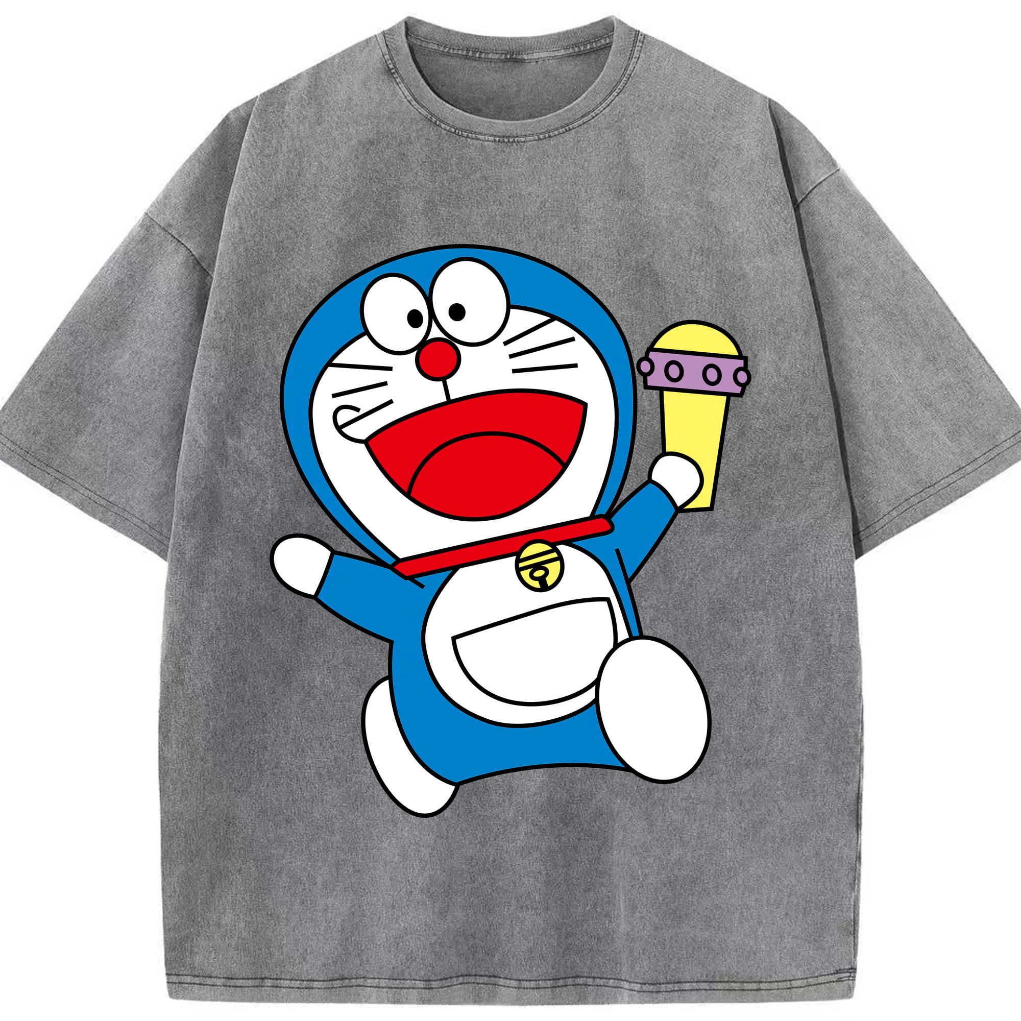 （画像用） ドラえもん Doraemon 綿100% ヴィンテージ風 半袖Tシャツ（フロントプリント）