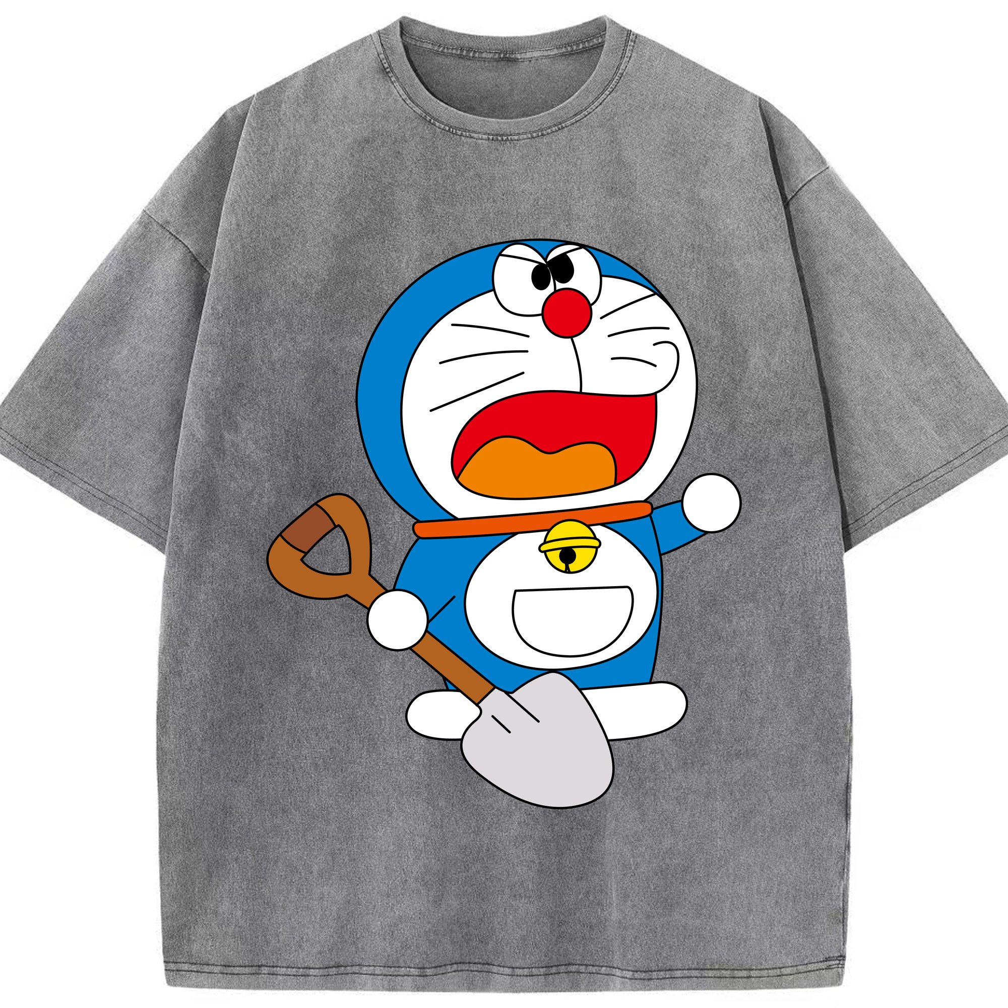 （画像用） ドラえもん Doraemon 綿100% ヴィンテージ風 半袖Tシャツ（フロントプリント）