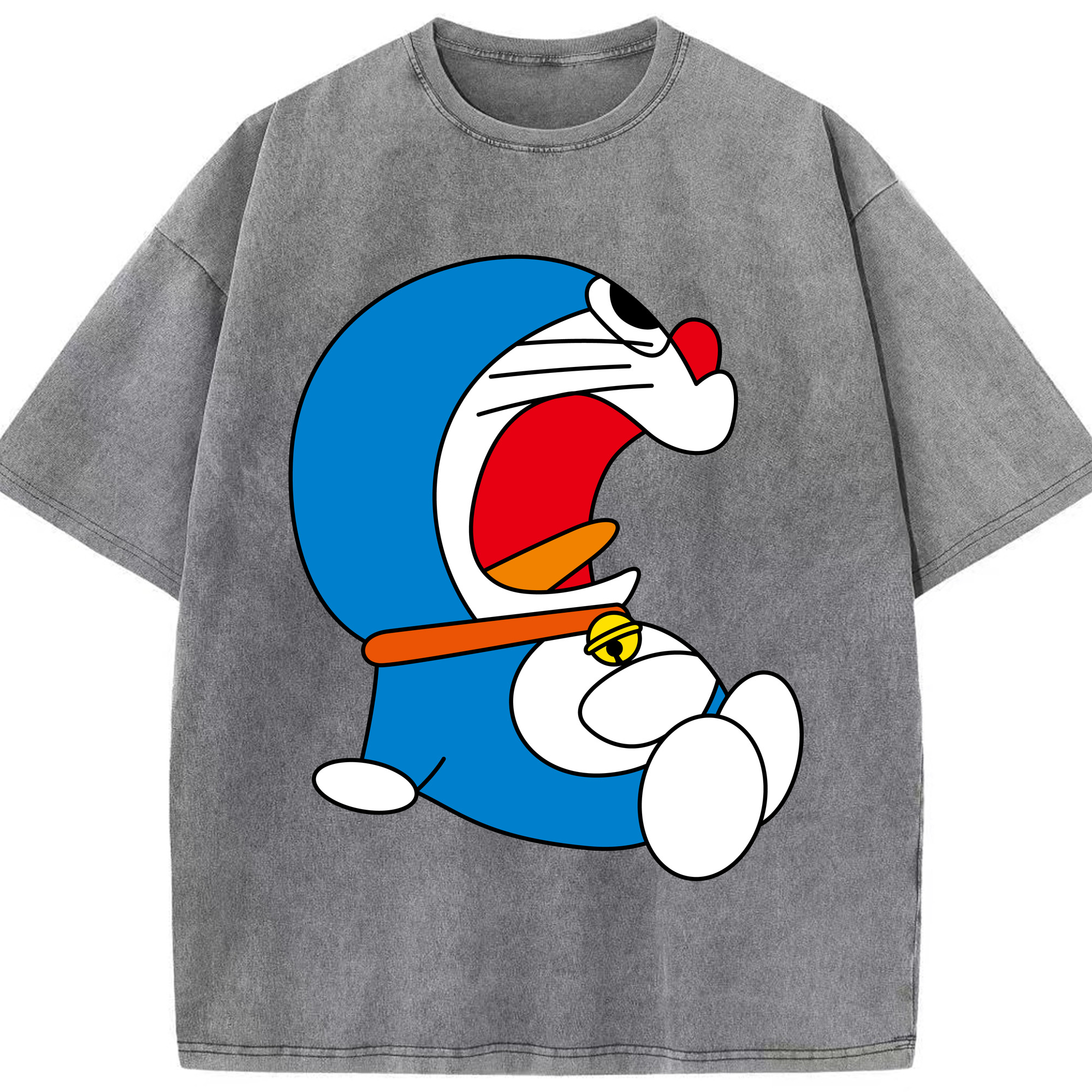 （画像用） ドラえもん Doraemon 綿100% ヴィンテージ風 半袖Tシャツ（フロントプリント）
