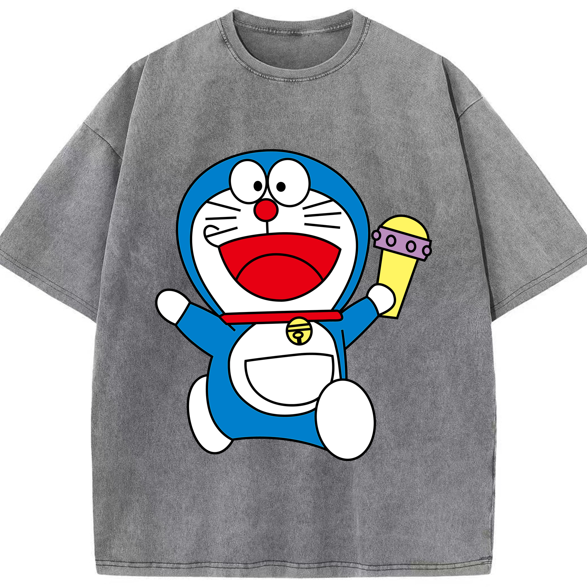 （画像用） ドラえもん Doraemon 綿100% ヴィンテージ風 半袖Tシャツ（フロントプリント）