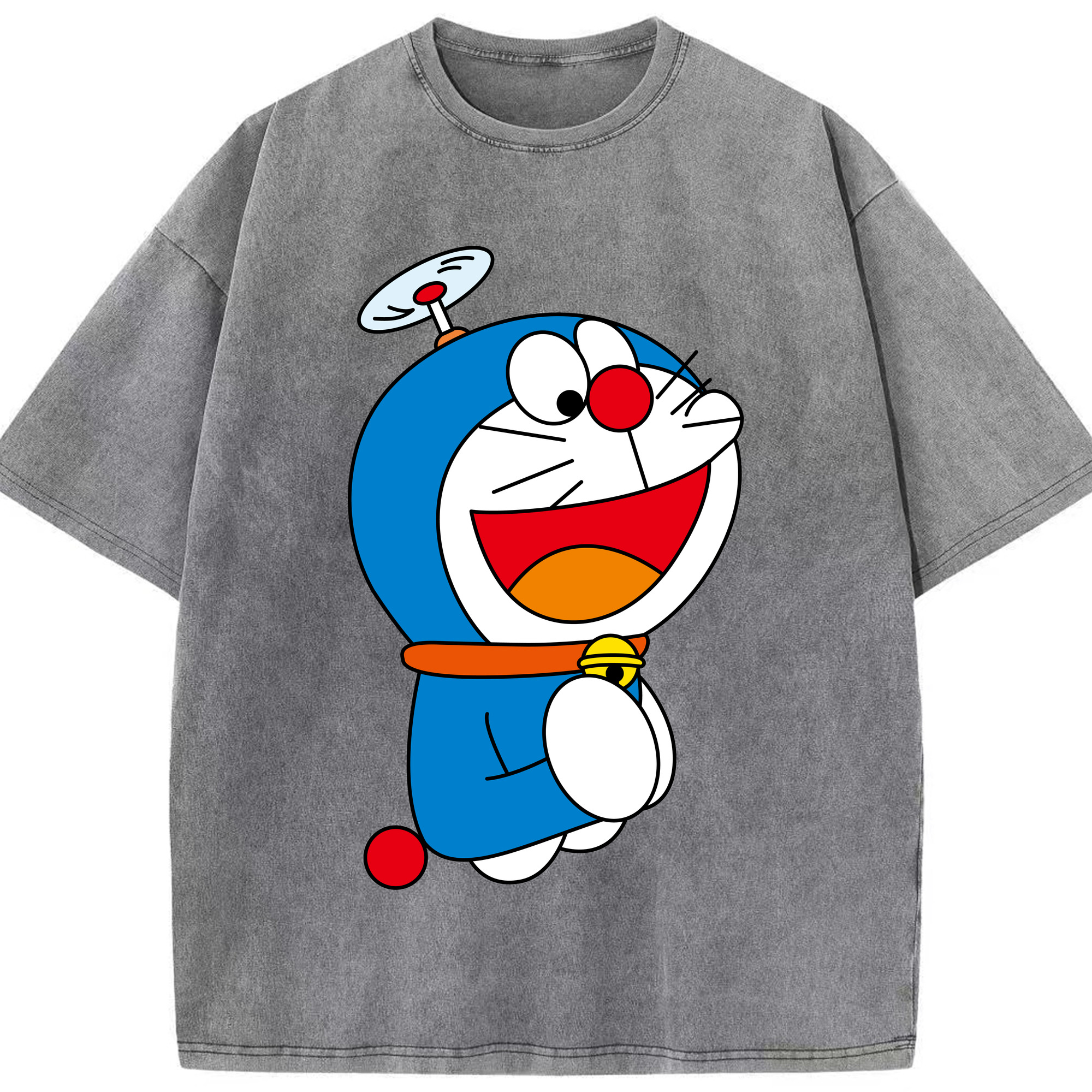 （画像用） ドラえもん Doraemon 綿100% ヴィンテージ風 半袖Tシャツ（フロントプリント）