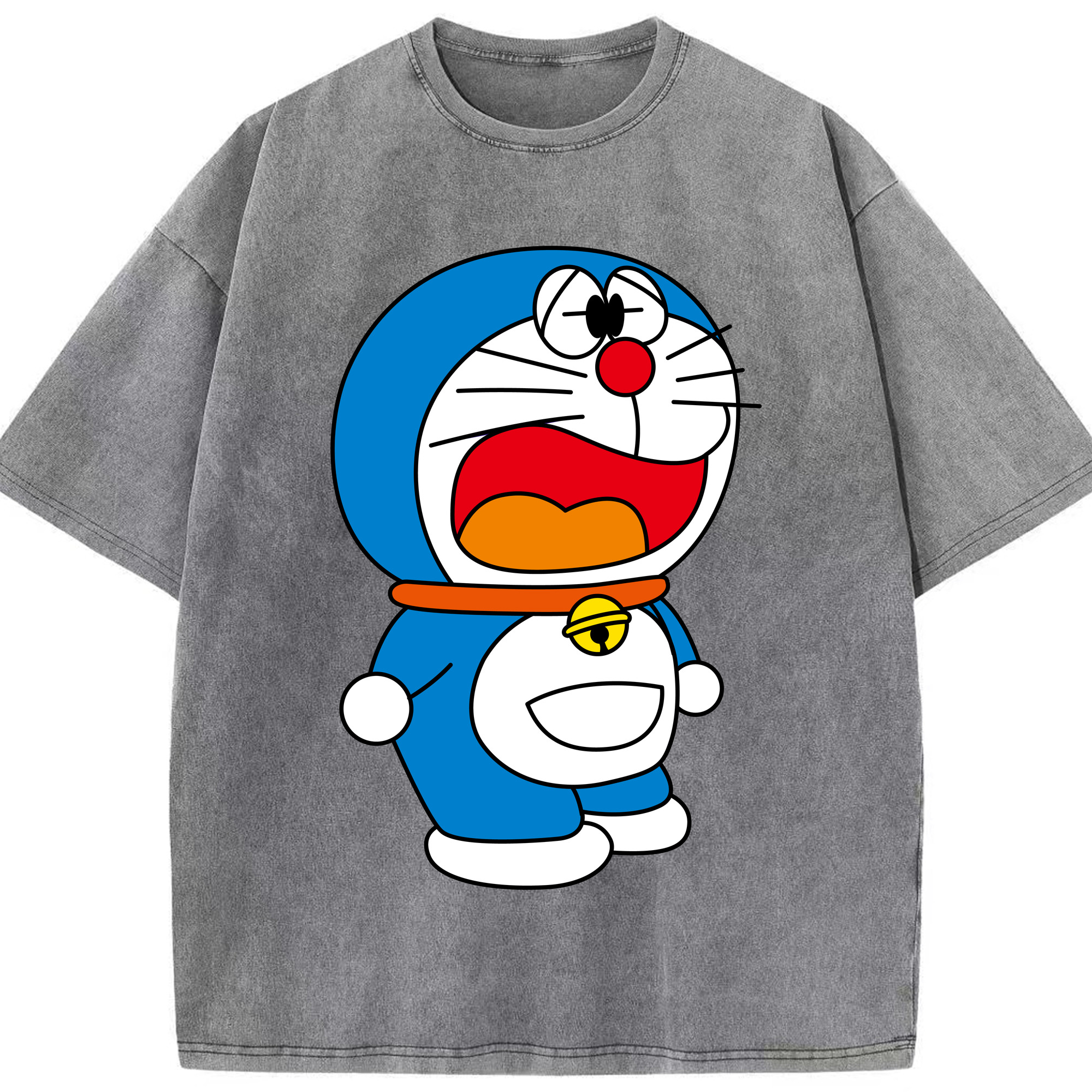（画像用） ドラえもん Doraemon 綿100% ヴィンテージ風 半袖Tシャツ（フロントプリント）