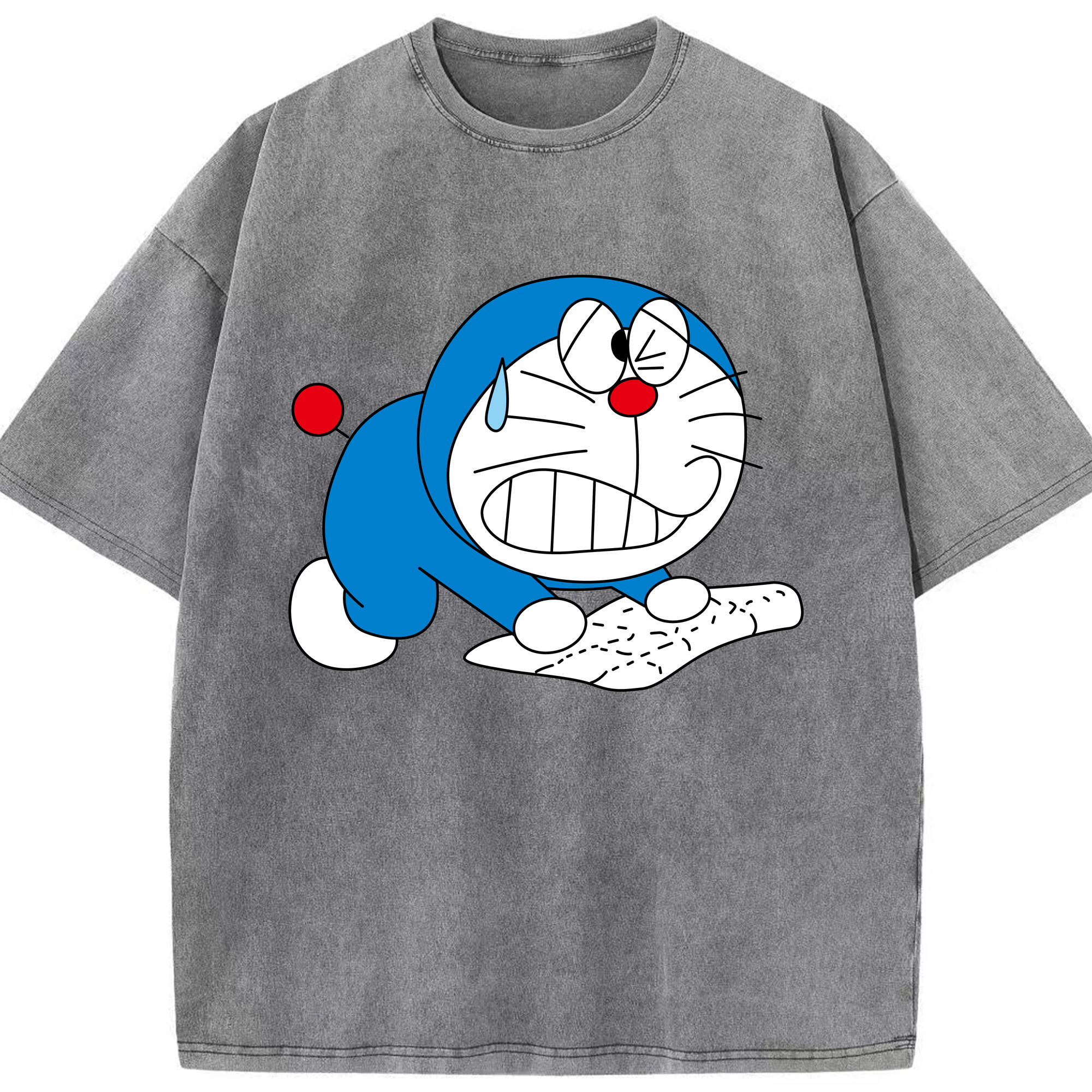 （画像用） ドラえもん Doraemon 綿100% ヴィンテージ風 半袖Tシャツ（フロントプリント）