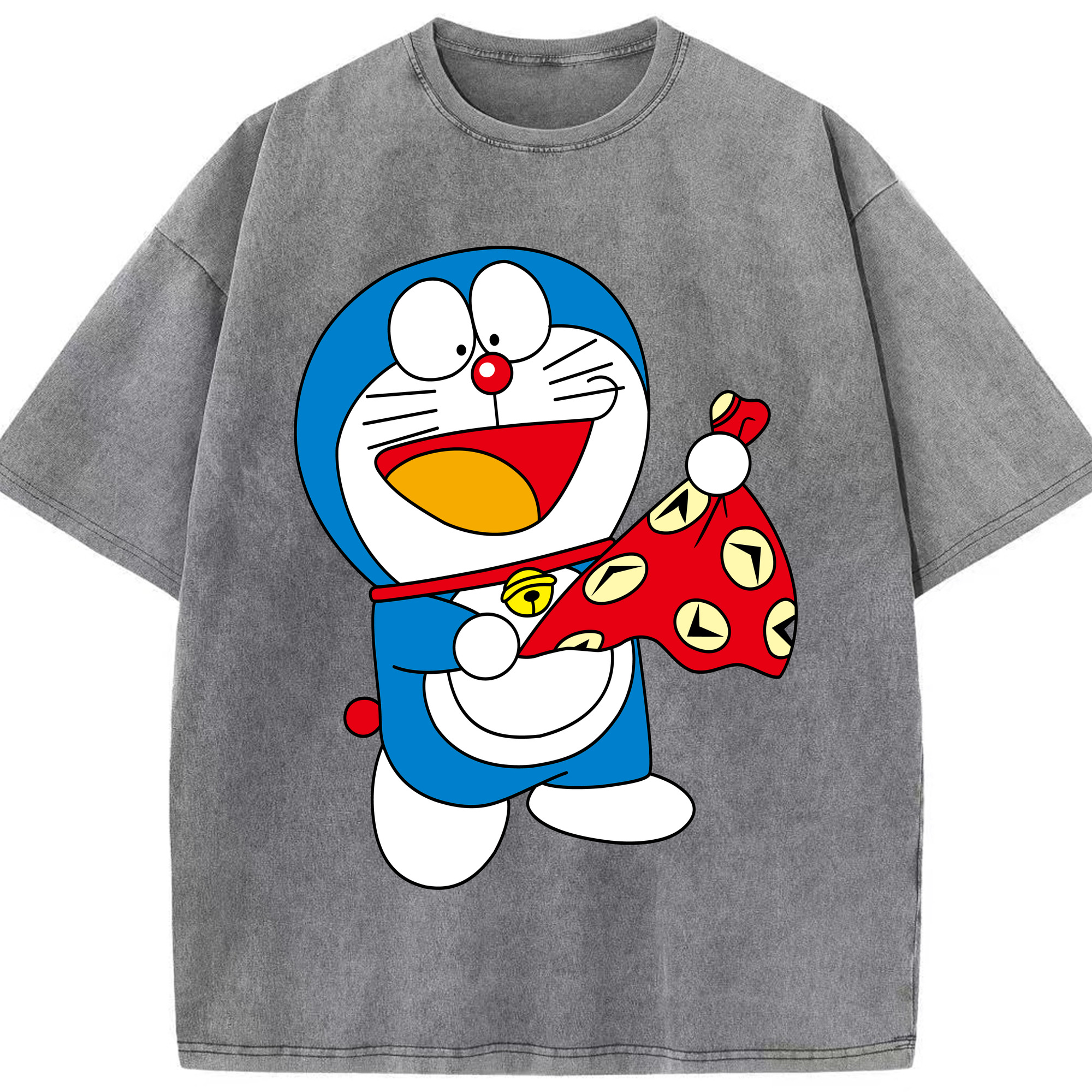 （画像用） ドラえもん Doraemon 綿100% ヴィンテージ風 半袖Tシャツ（フロントプリント）