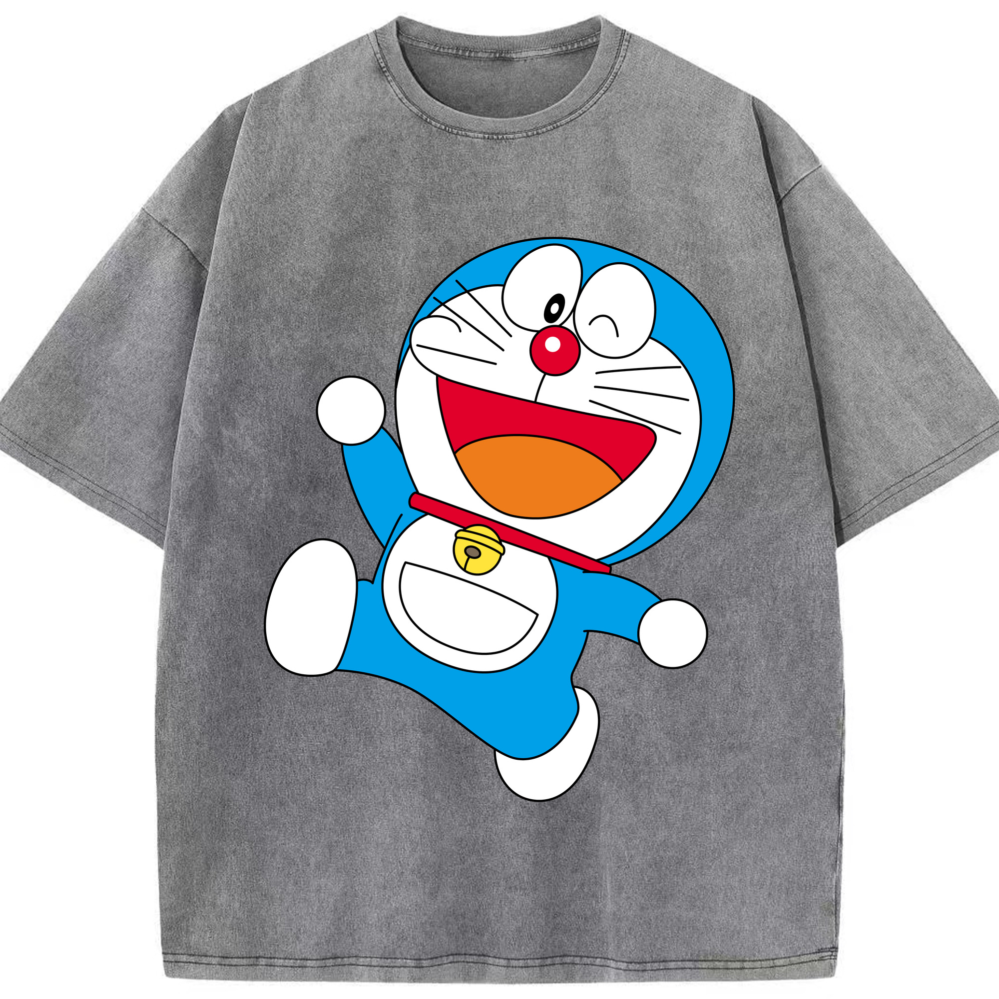 （画像用） ドラえもん Doraemon 綿100% ヴィンテージ風 半袖Tシャツ（フロントプリント）