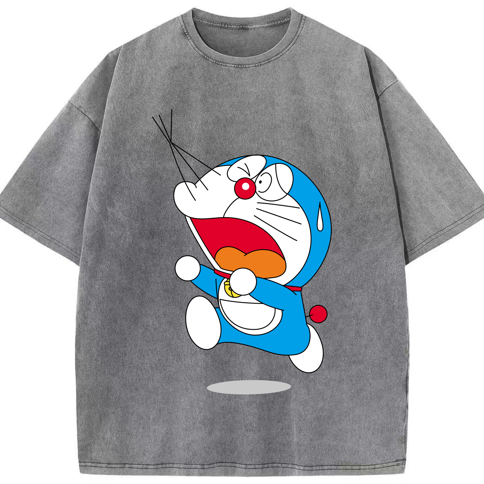 （画像用） ドラえもん Doraemon 綿100% ヴィンテージ風 半袖Tシャツ（フロントプリント）