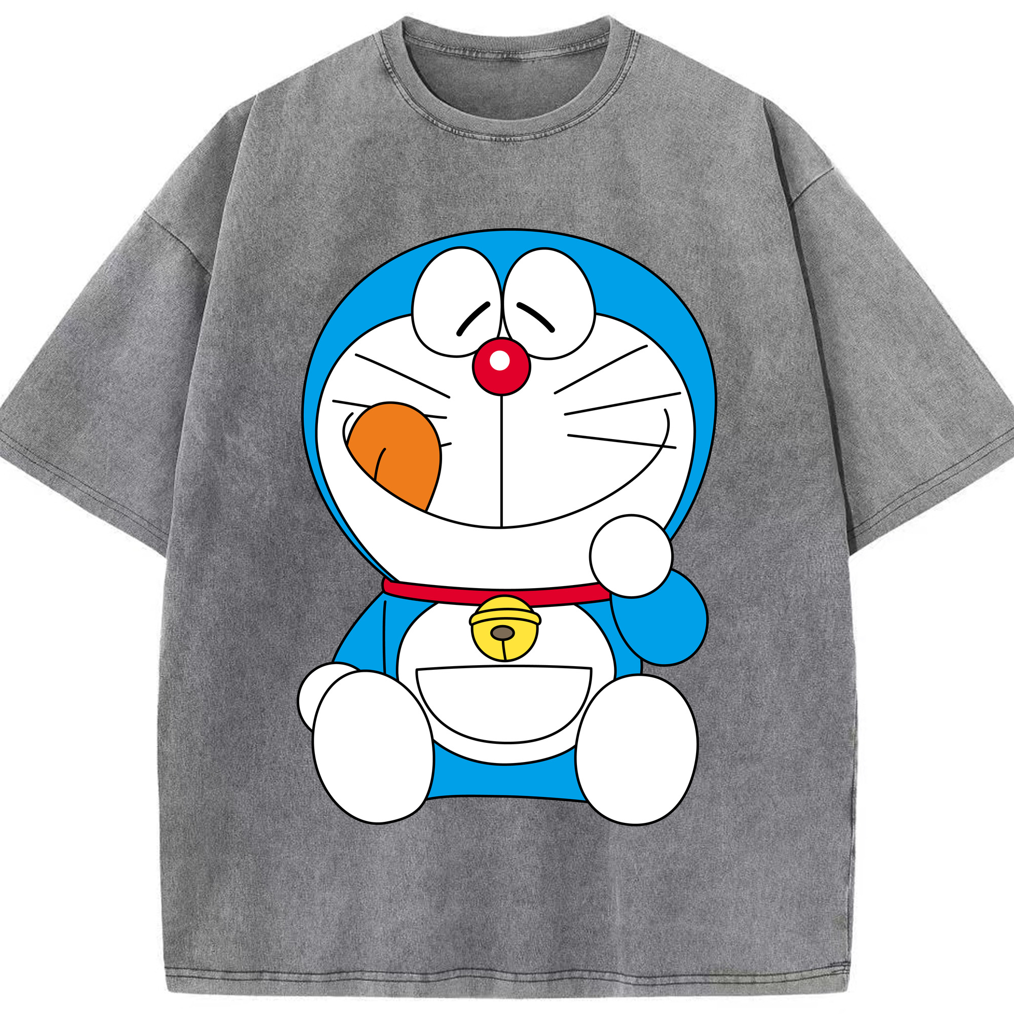 （画像用） ドラえもん Doraemon 綿100% ヴィンテージ風 半袖Tシャツ（フロントプリント）