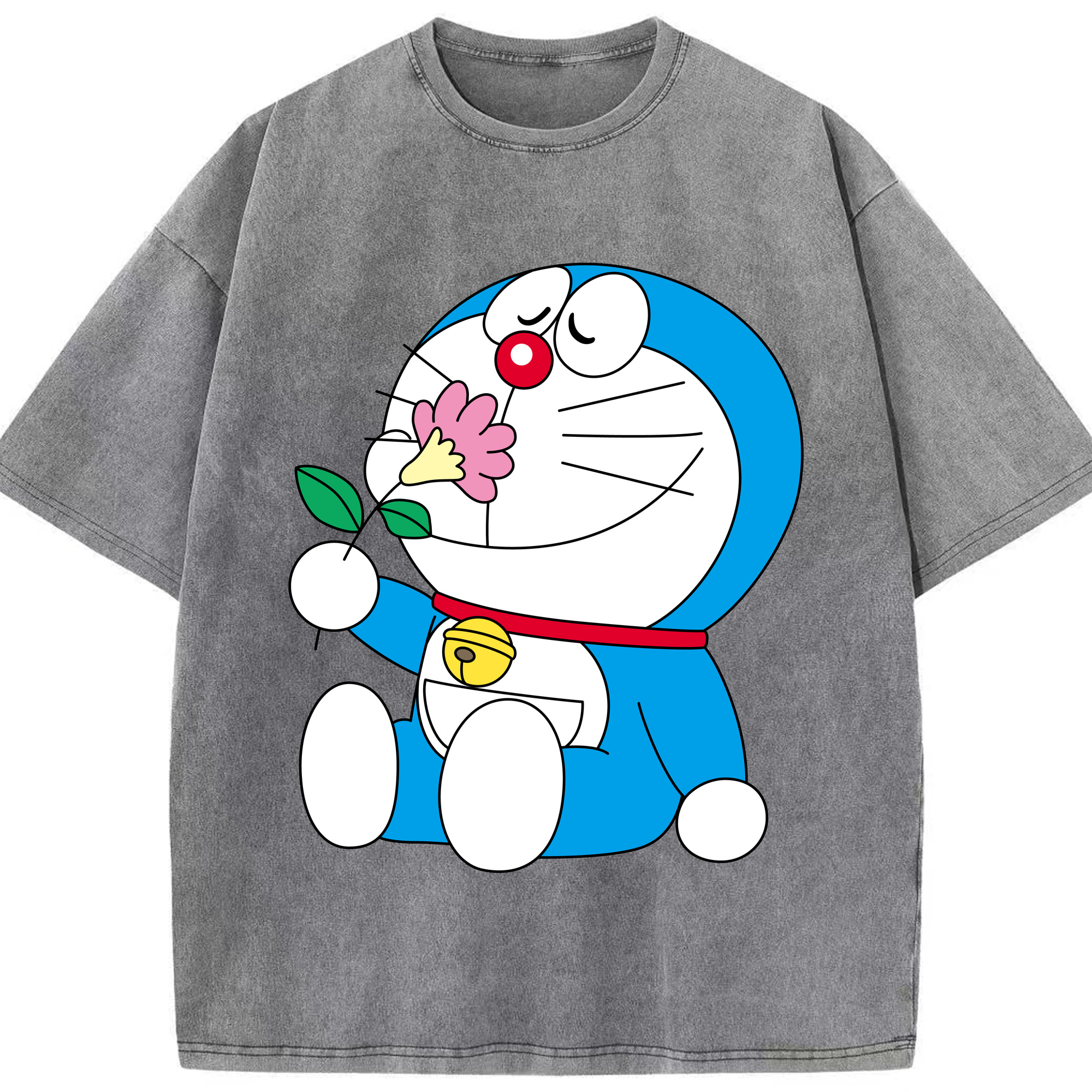 （画像用） ドラえもん Doraemon 綿100% ヴィンテージ風 半袖Tシャツ（フロントプリント）