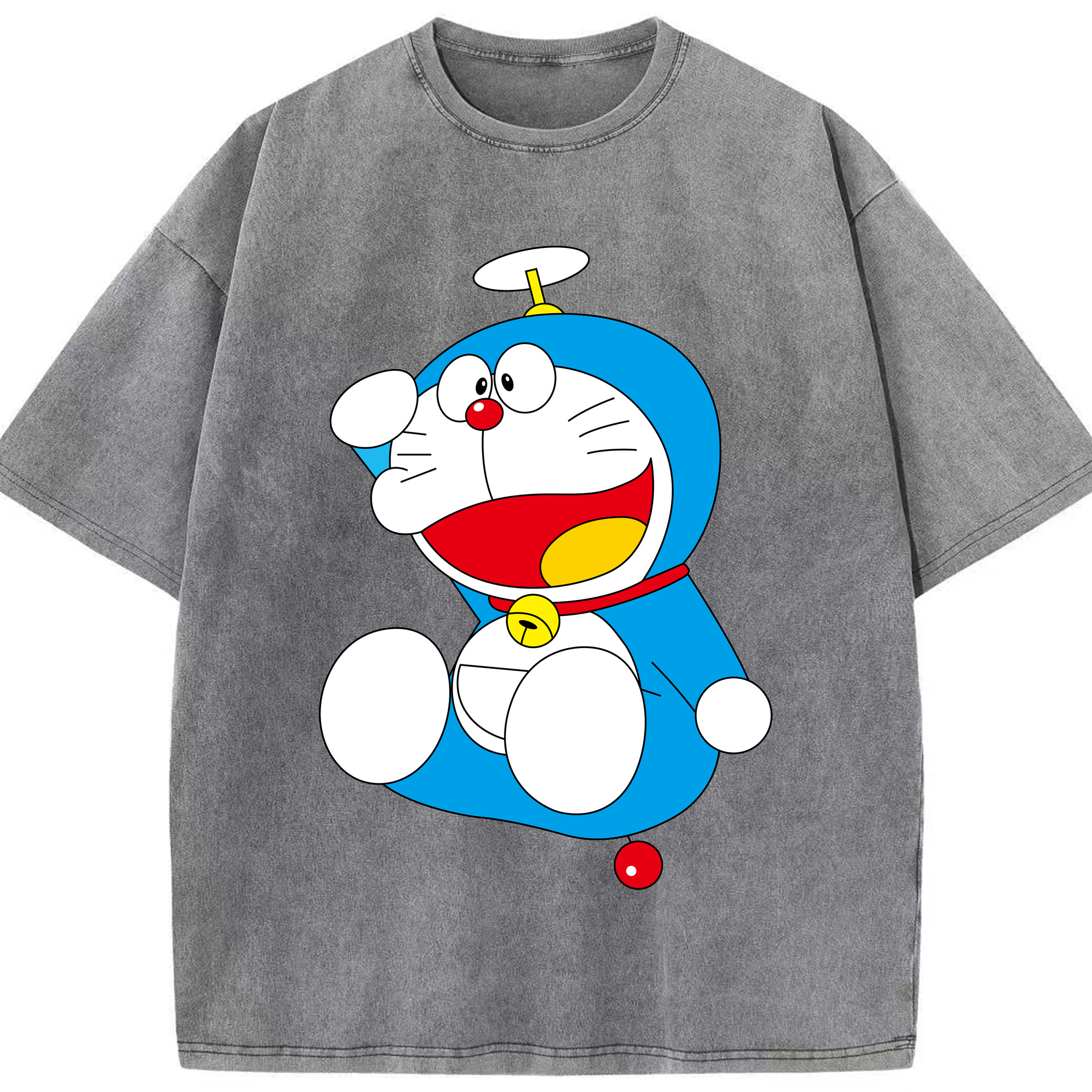 （画像用） ドラえもん Doraemon 綿100% ヴィンテージ風 半袖Tシャツ（フロントプリント）