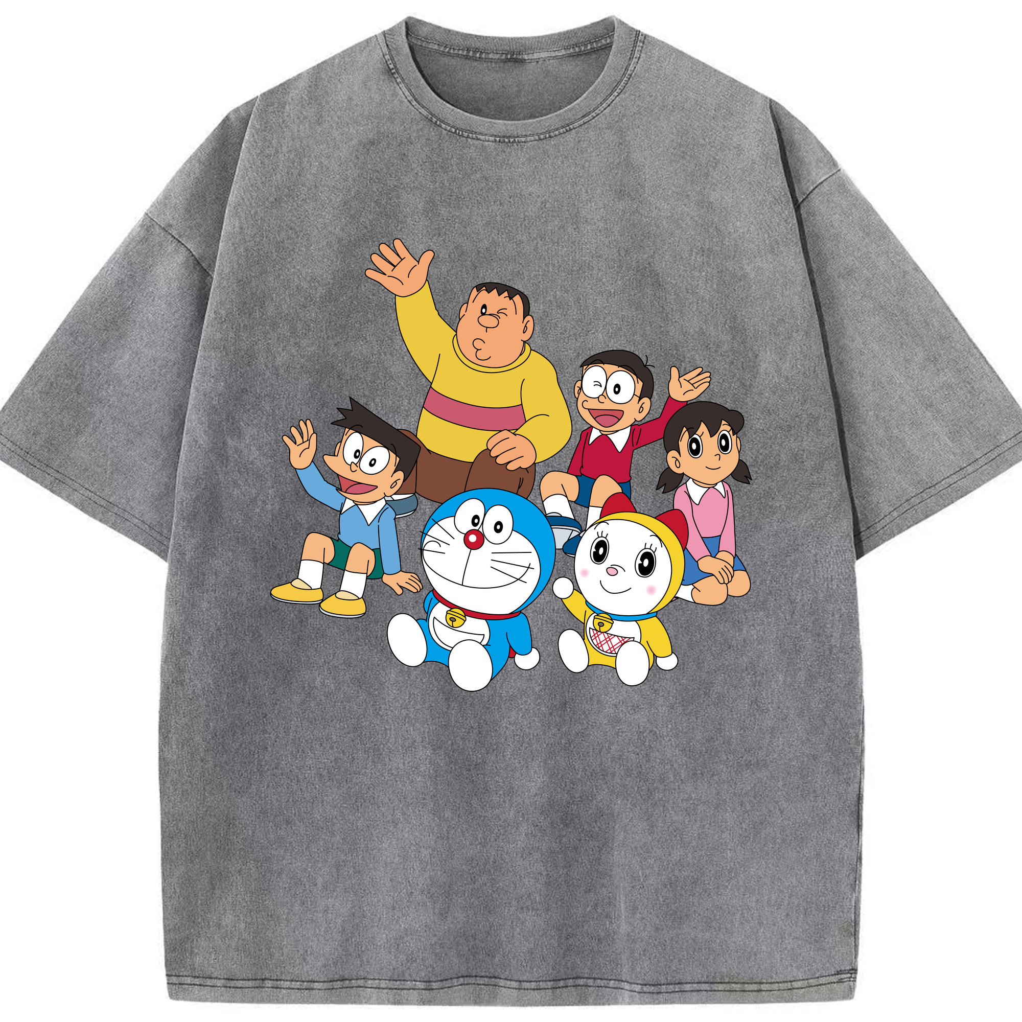 （画像用） ドラえもん 骨川 スネ夫 Doraemon Honekawa Suneo 綿100% ヴィンテージ風 半袖Tシャツ（フロントプリント）
