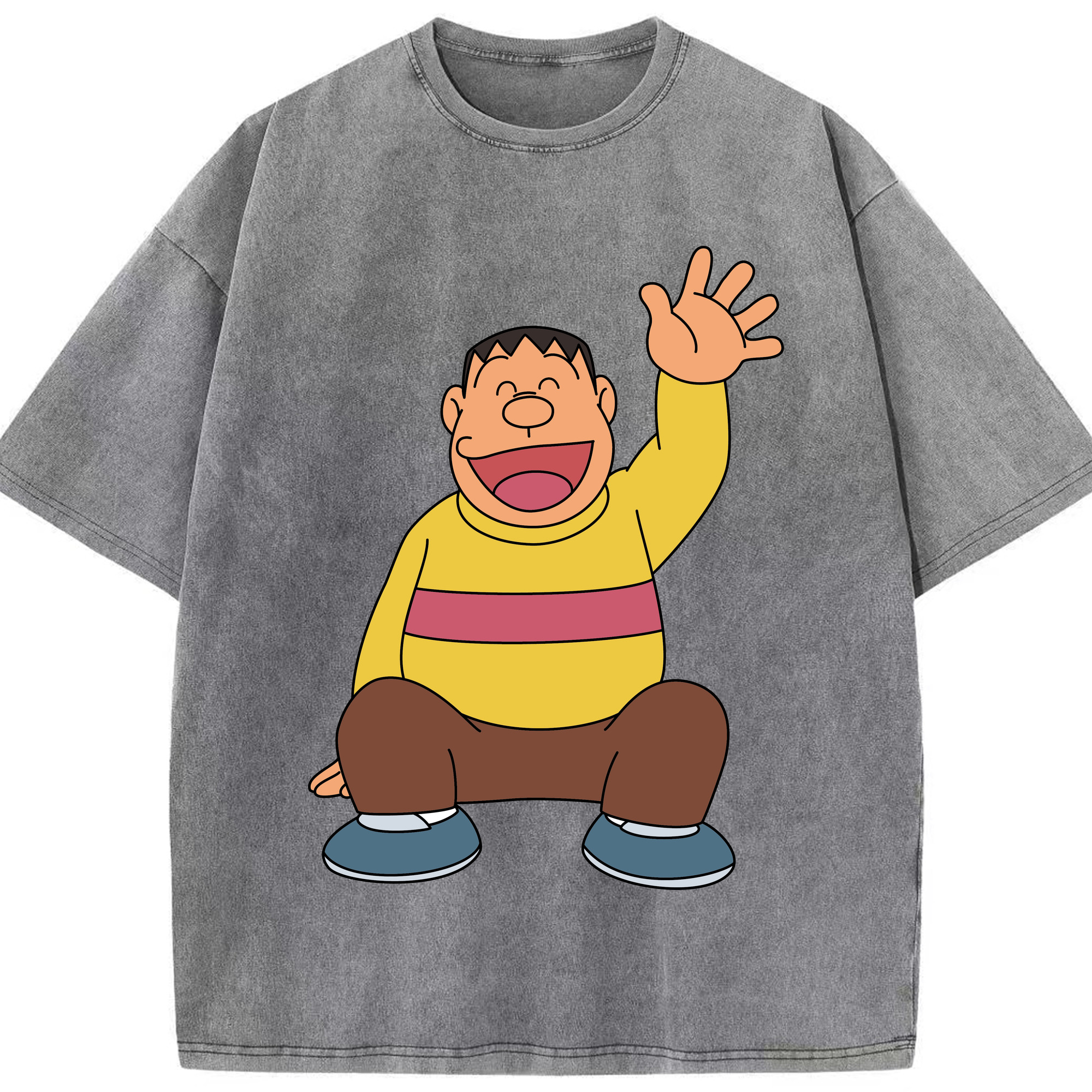 （画像用） ドラえもん 剛田武 Doraemon Gouta Takeshi 綿100% ヴィンテージ風 半袖Tシャツ（フロントプリント）