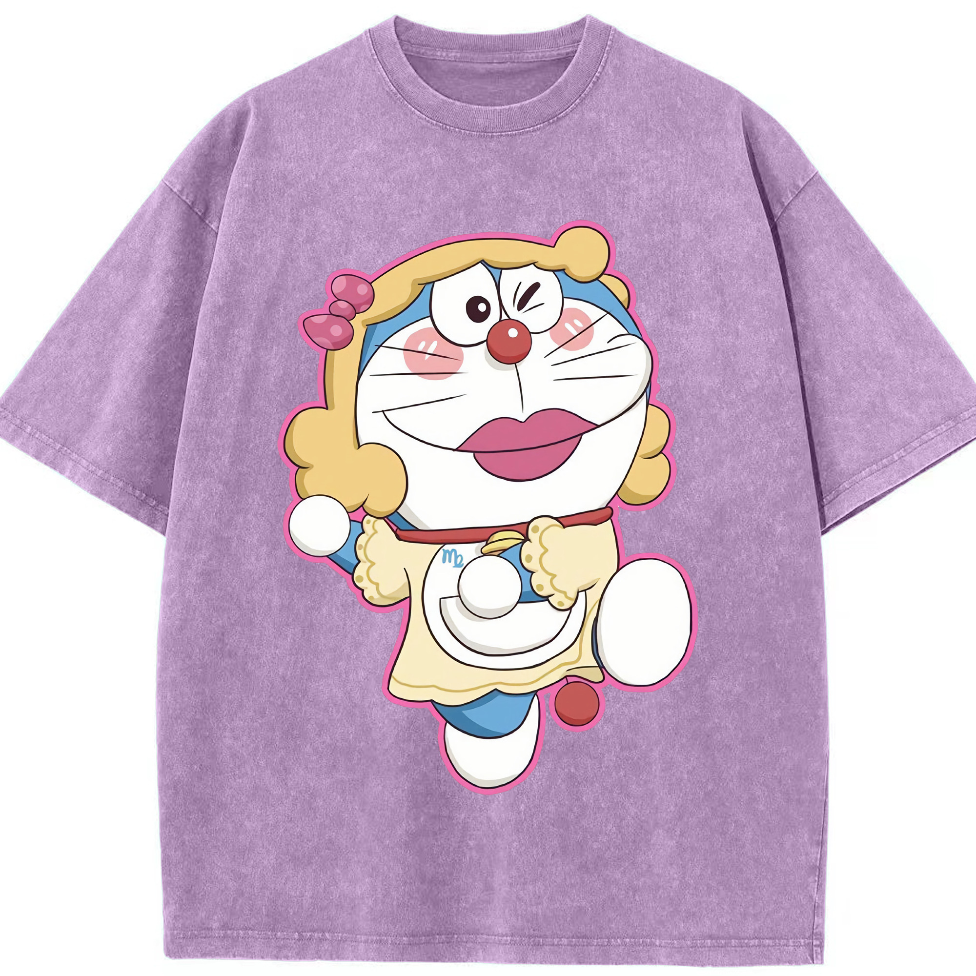 （画像用） ドラえもん Doraemon 綿100% ヴィンテージ風 半袖Tシャツ（フロントプリント）