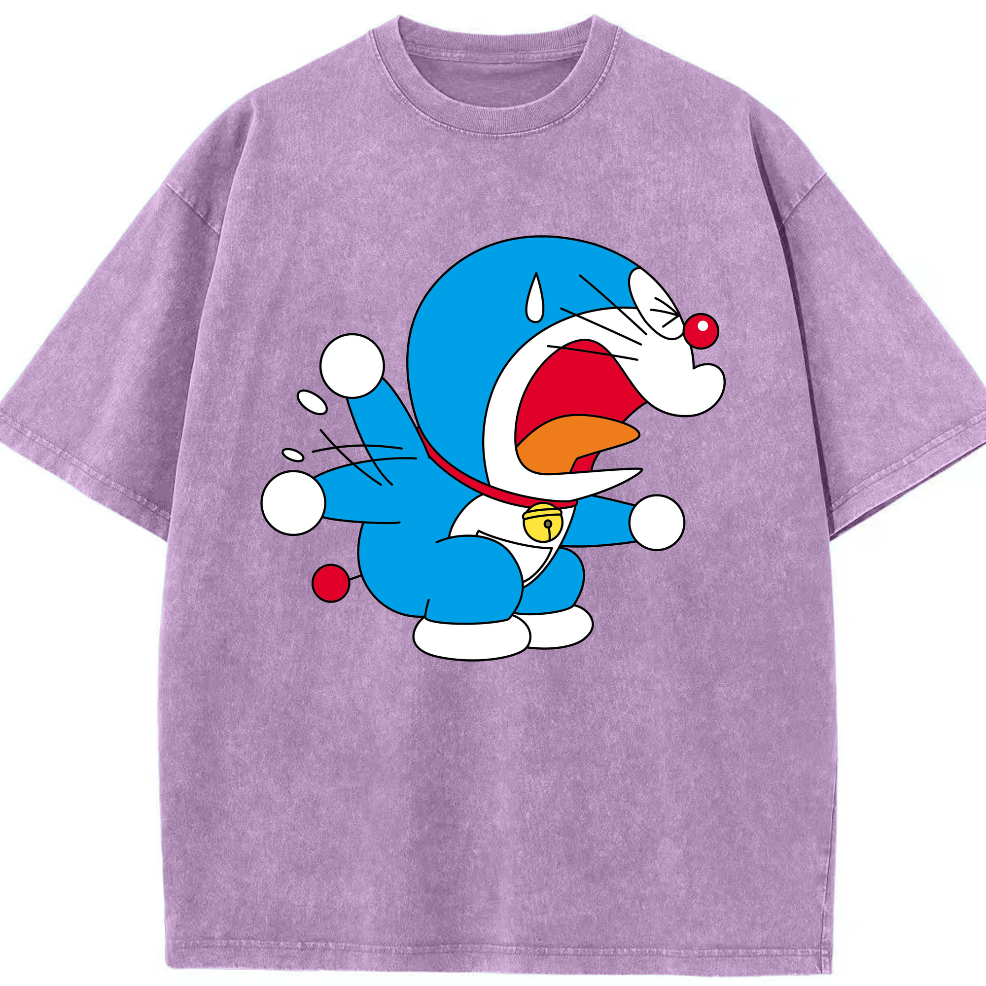 （画像用） ドラえもん Doraemon 綿100% ヴィンテージ風 半袖Tシャツ（フロントプリント）