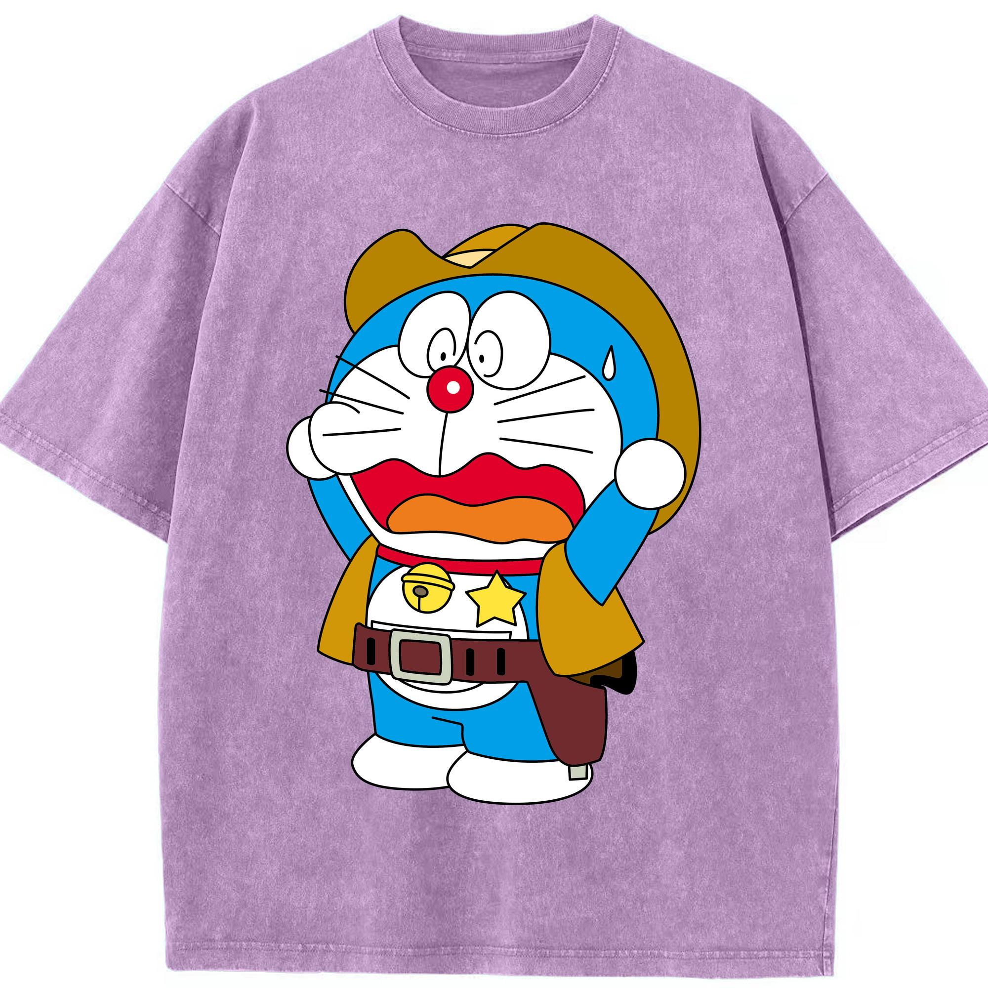 （画像用） ドラえもん Doraemon 綿100% ヴィンテージ風 半袖Tシャツ（フロントプリント）