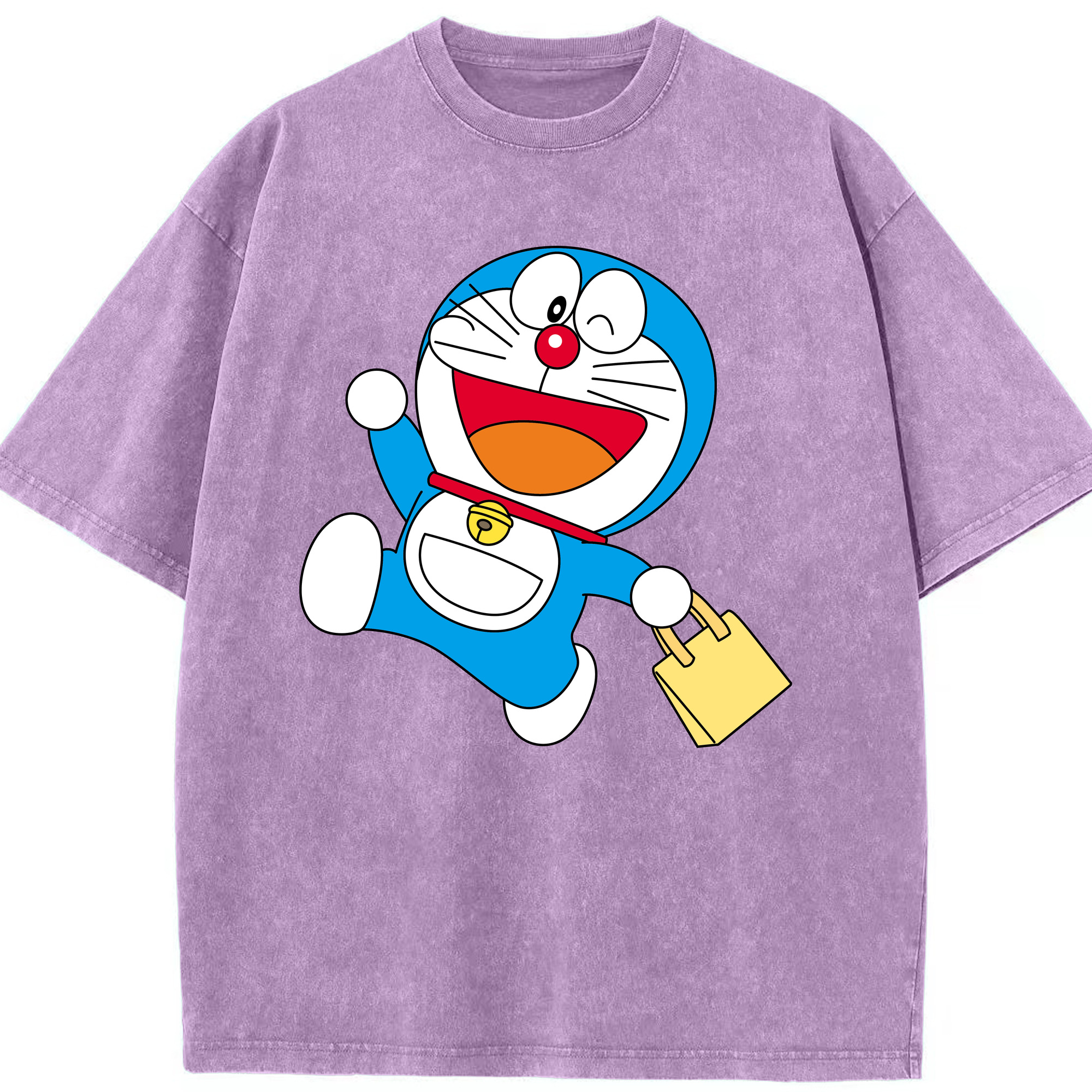 （画像用） ドラえもん Doraemon 綿100% ヴィンテージ風 半袖Tシャツ（フロントプリント）
