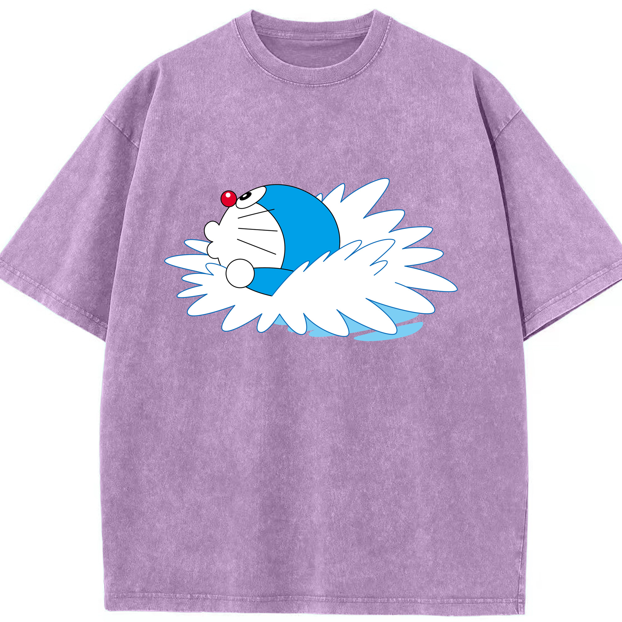（画像用） ドラえもん Doraemon 綿100% ヴィンテージ風 半袖Tシャツ（フロントプリント）