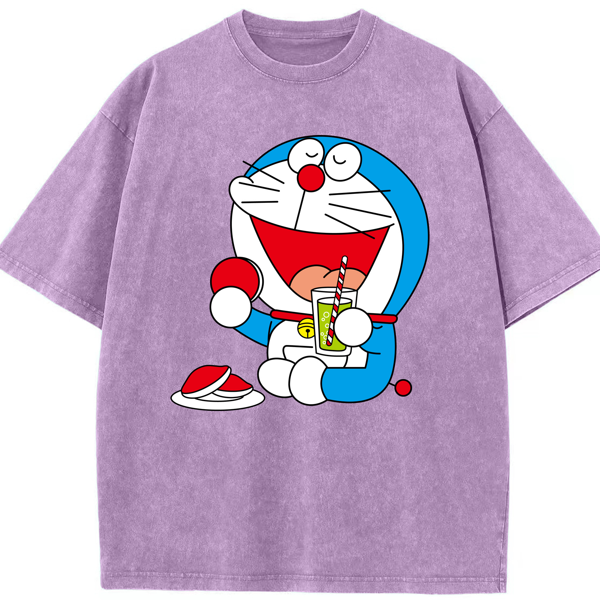 （画像用） ドラえもん Doraemon 綿100% ヴィンテージ風 半袖Tシャツ（フロントプリント）