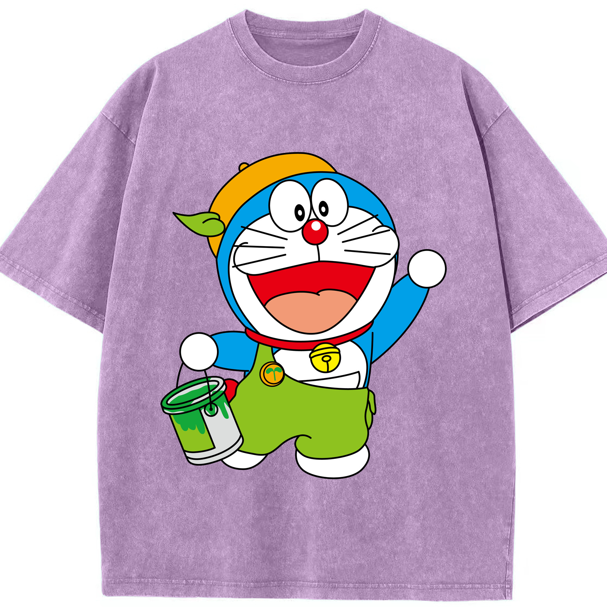 （画像用） ドラえもん Doraemon 綿100% ヴィンテージ風 半袖Tシャツ（フロントプリント）