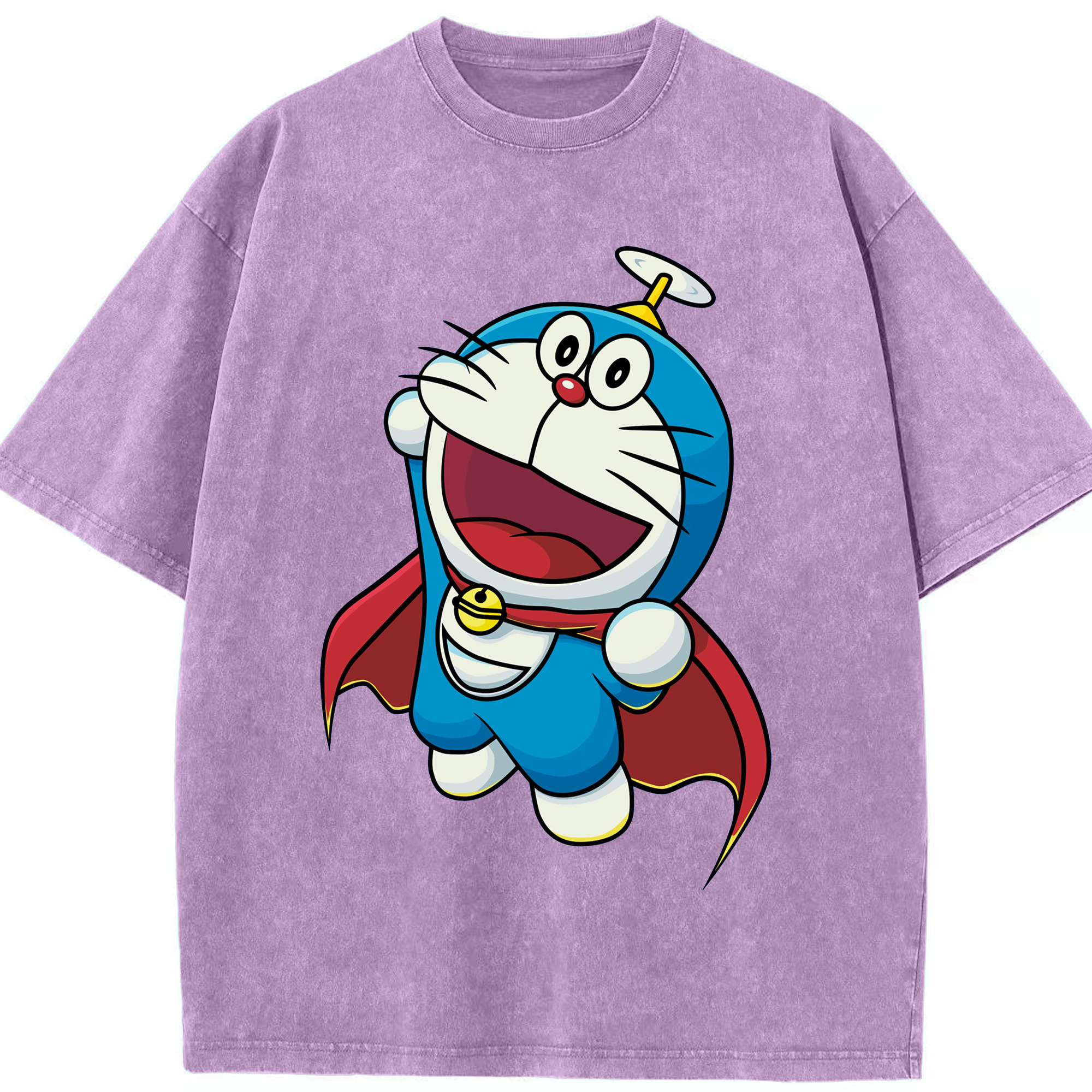 （画像用） ドラえもん Doraemon 綿100% ヴィンテージ風 半袖Tシャツ（フロントプリント）