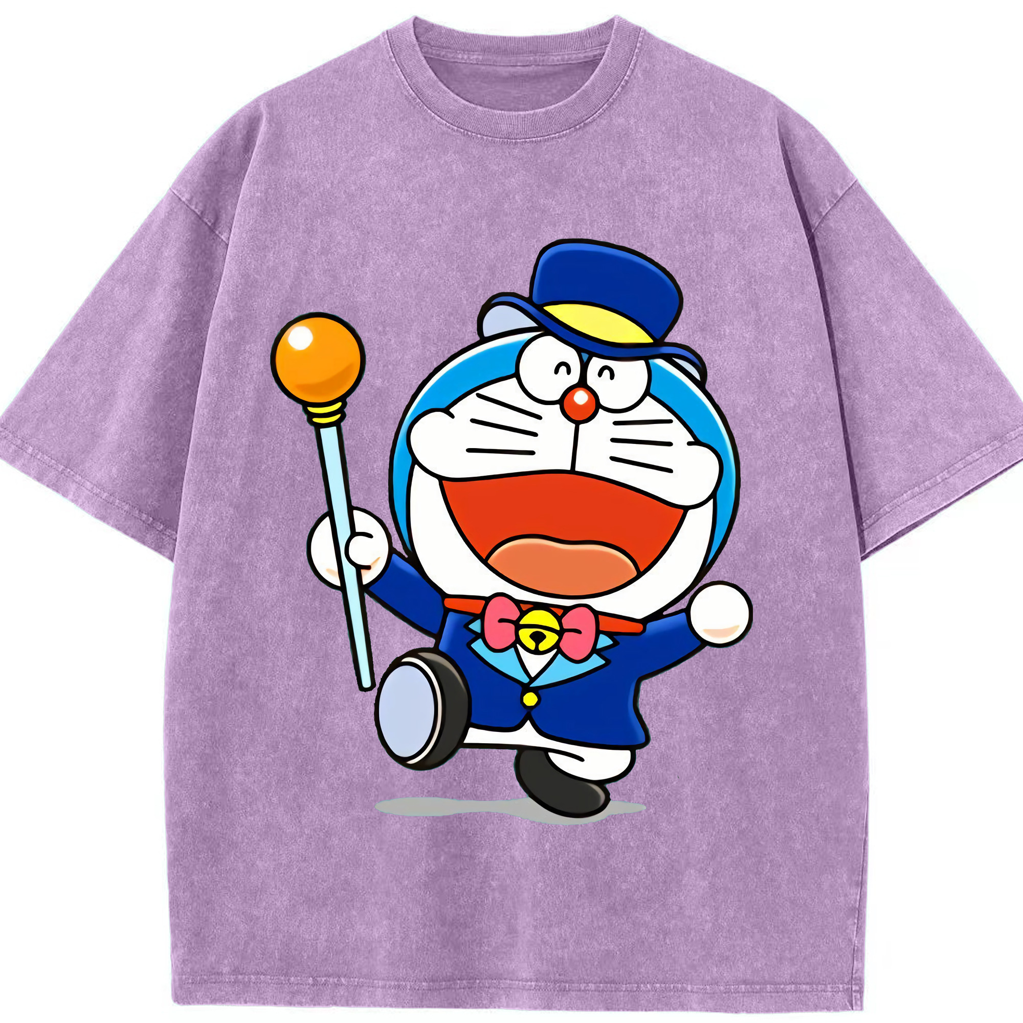（画像用） ドラえもん Doraemon 綿100% ヴィンテージ風 半袖Tシャツ（フロントプリント）