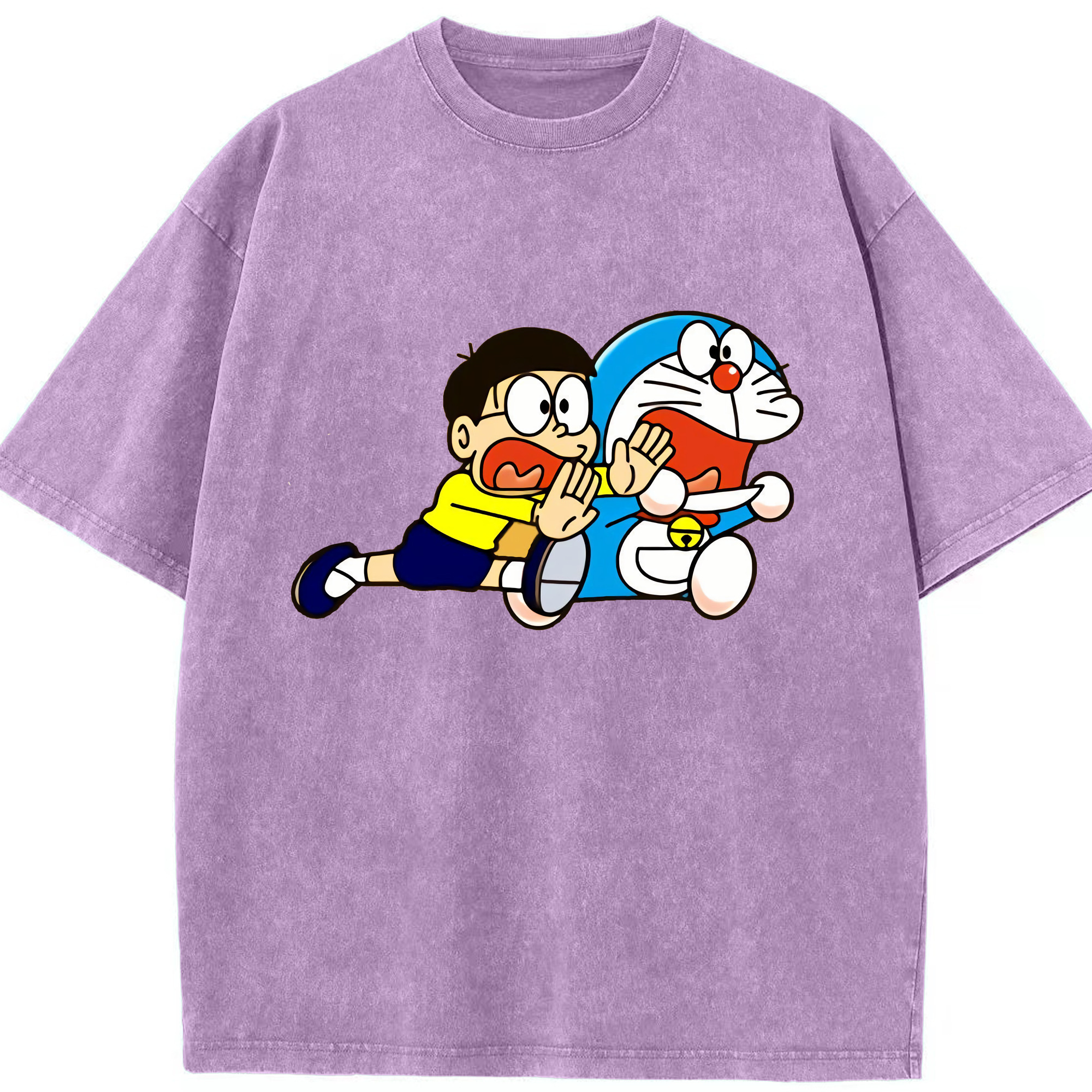 （画像用） ドラえもん Doraemon 綿100% ヴィンテージ風 半袖Tシャツ（フロントプリント）
