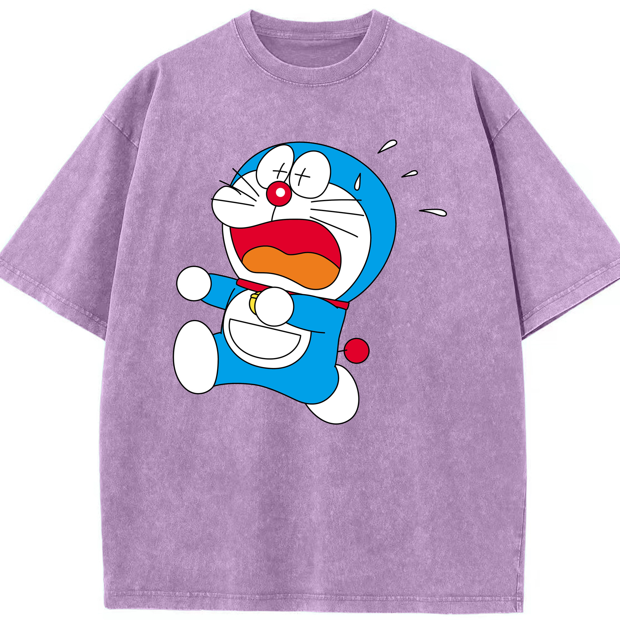 （画像用） ドラえもん Doraemon 綿100% ヴィンテージ風 半袖Tシャツ（フロントプリント）