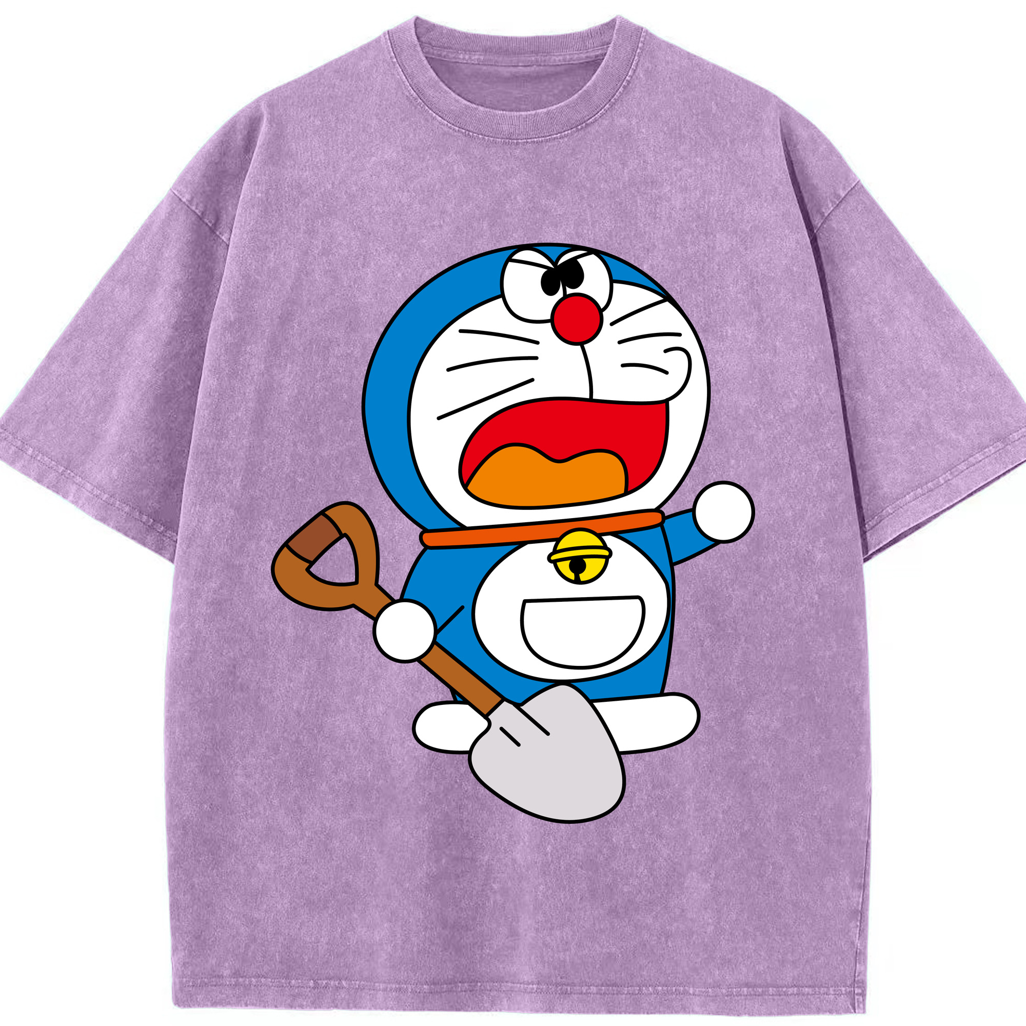 （画像用） ドラえもん Doraemon 綿100% ヴィンテージ風 半袖Tシャツ（フロントプリント）