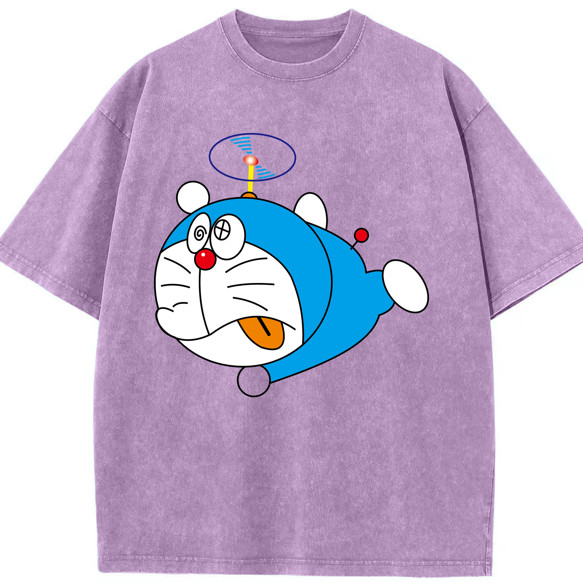 （画像用） ドラえもん Doraemon 綿100% ヴィンテージ風 半袖Tシャツ（フロントプリント）