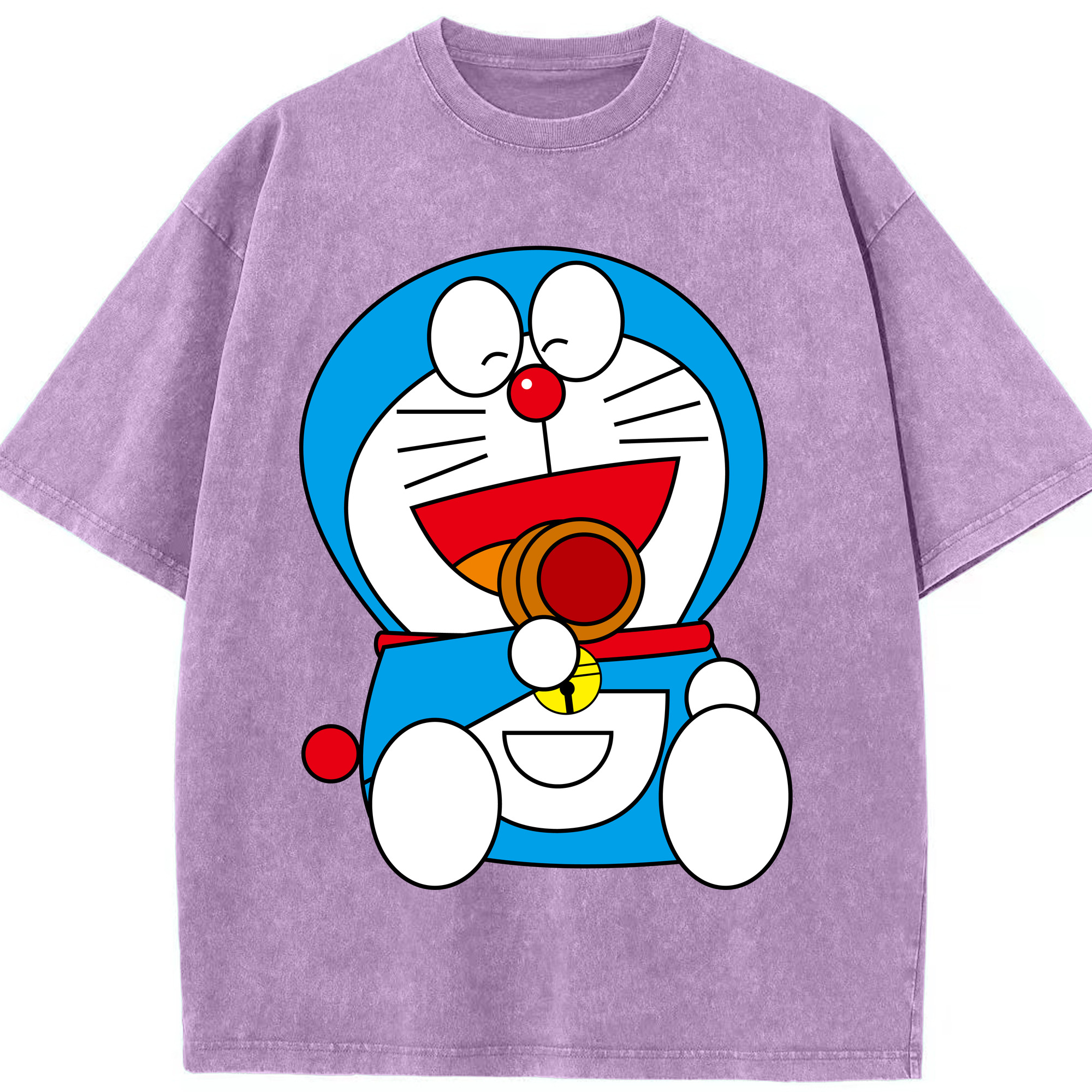 （画像用） ドラえもん Doraemon 綿100% ヴィンテージ風 半袖Tシャツ（フロントプリント）