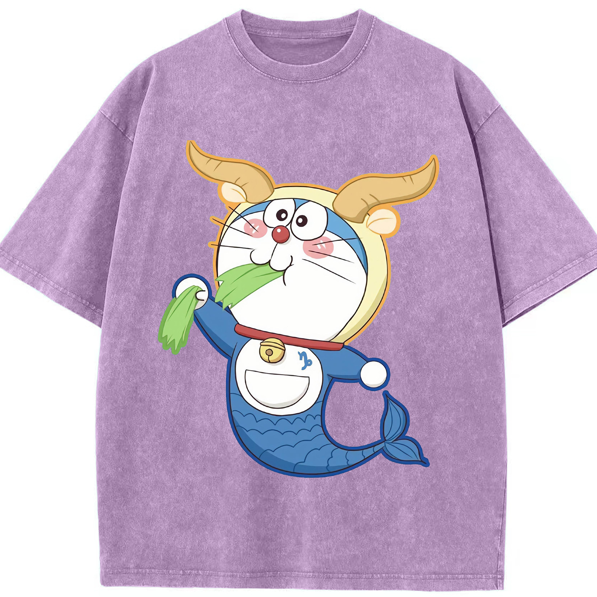 （画像用） ドラえもん Doraemon 綿100% ヴィンテージ風 半袖Tシャツ（フロントプリント）