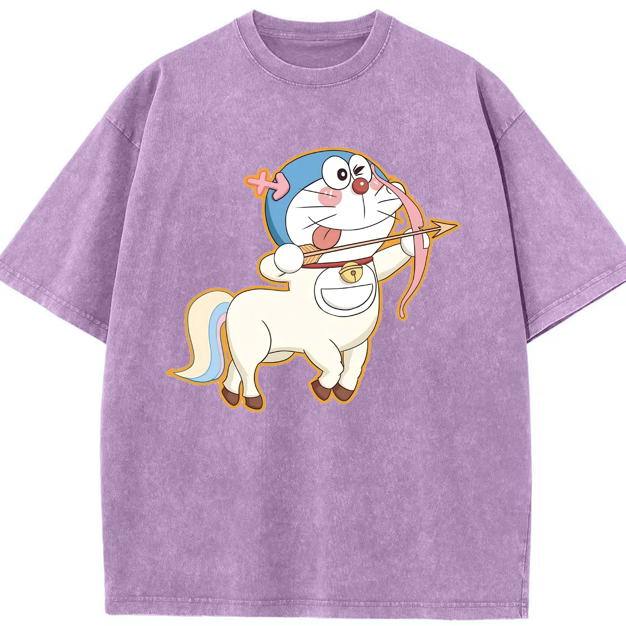 （画像用） ドラえもん Doraemon 綿100% ヴィンテージ風 半袖Tシャツ（フロントプリント）