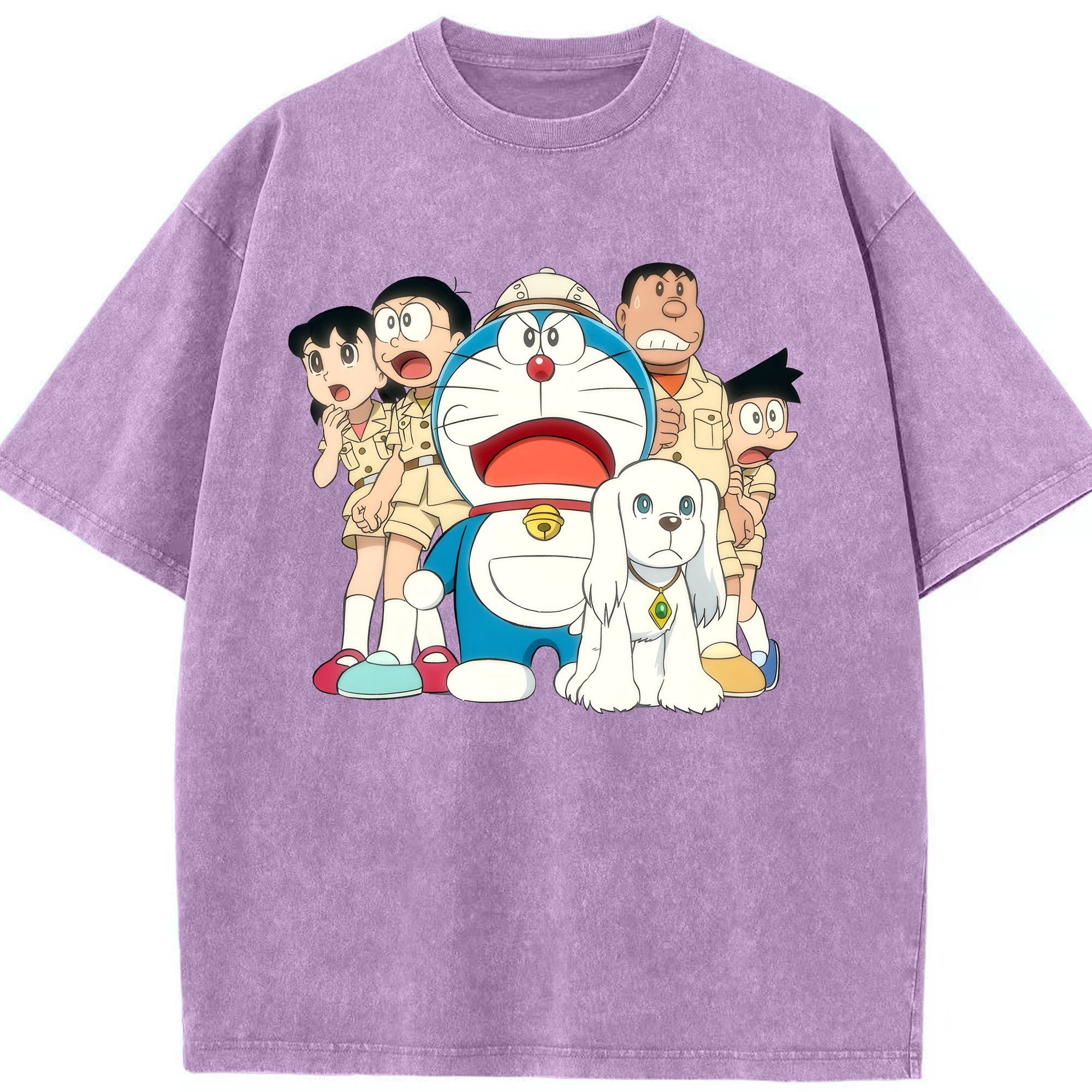 （画像用） ドラえもん Doraemon 綿100% ヴィンテージ風 半袖Tシャツ（フロントプリント）